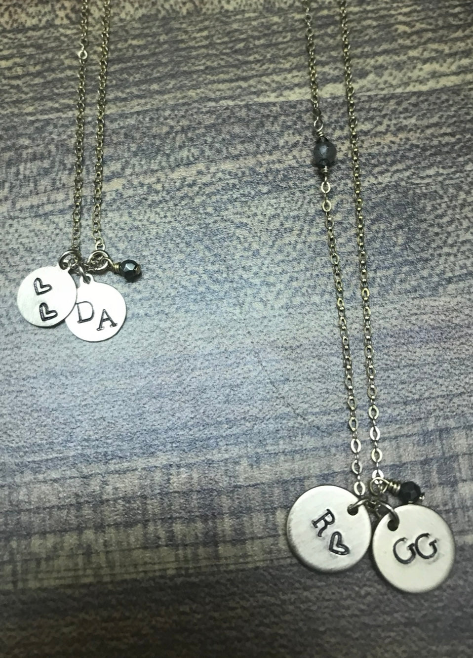 Delicate Disc Charmed Necklace (Customized) Argentium Silver