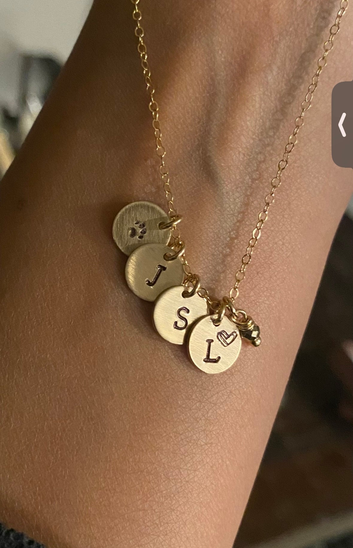 Delicate Disc Charmed Necklace (Customized)