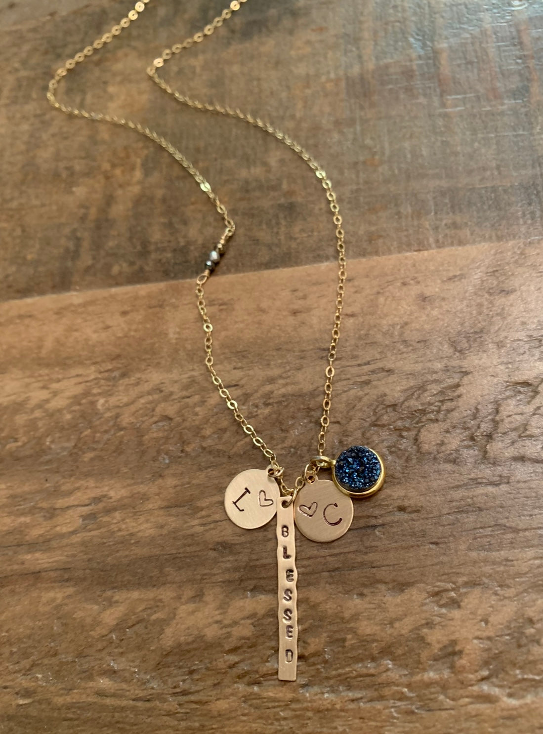 Delicate Disc Charmed Necklace (Customized)