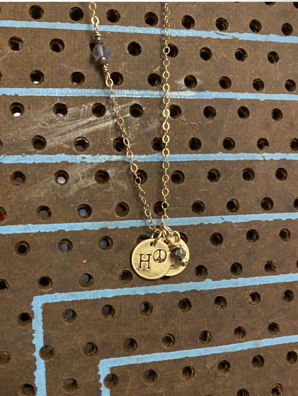 Delicate Disc Charmed Necklace (Customized) Argentium Silver
