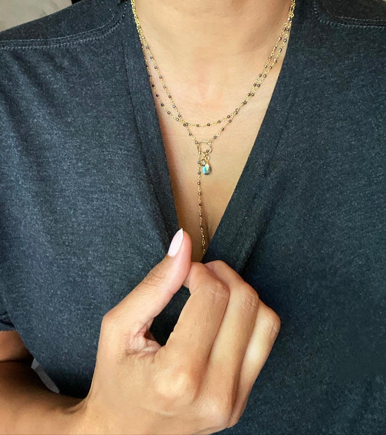 Charmed Micro Pyrite Rosary Strand
