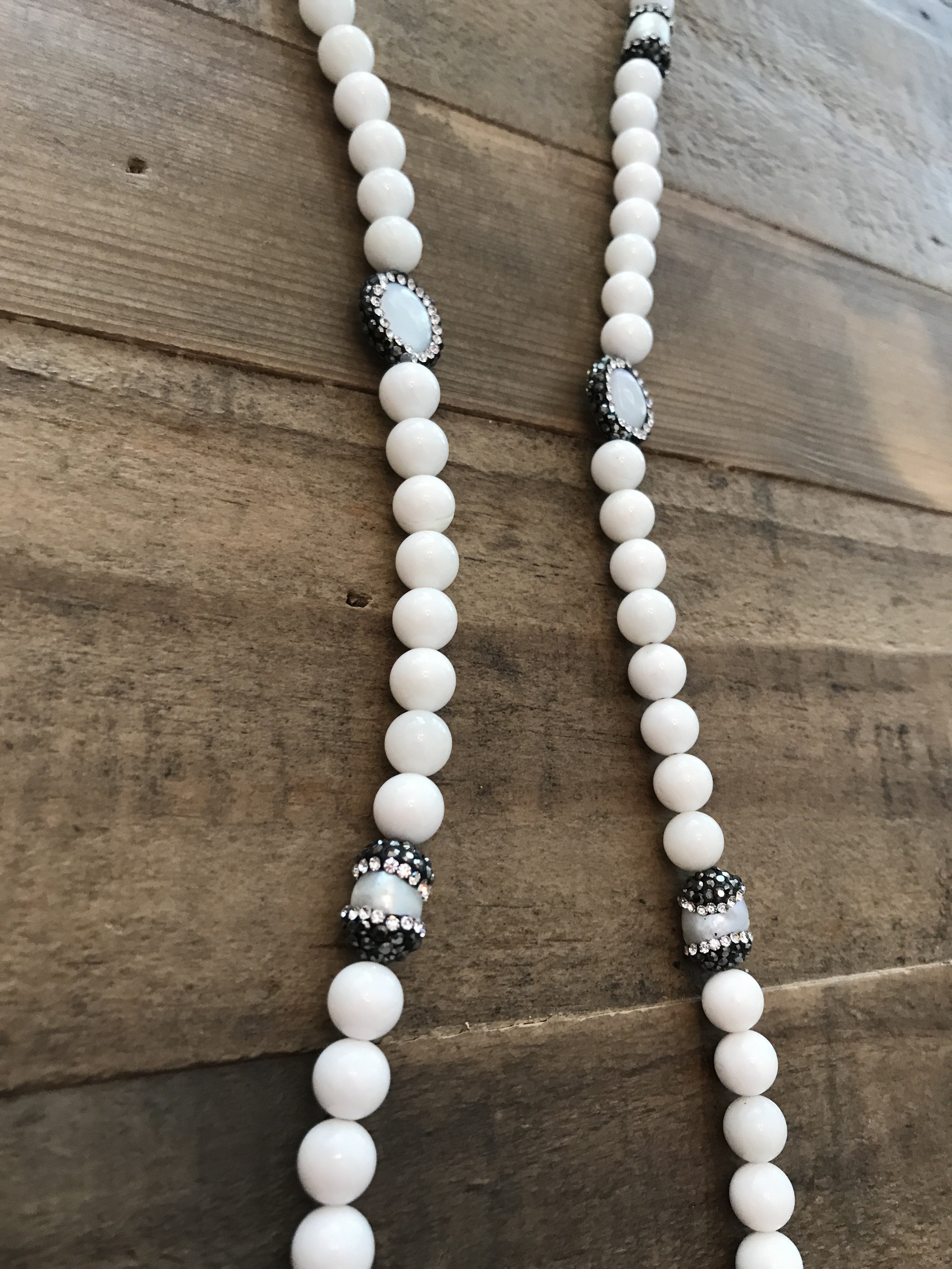 Crystal Dipped Abalone n’ Pearl NeckGarland