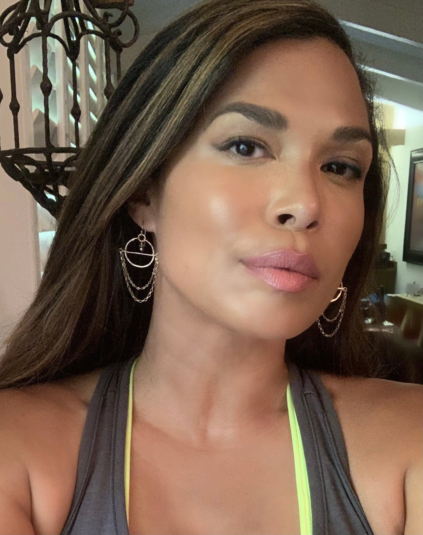 Compass Trellis Pendulum Hoops