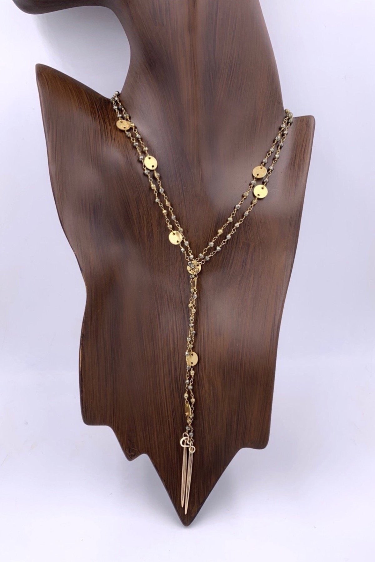 Dual Spike n’ Pyrite NeckGarland