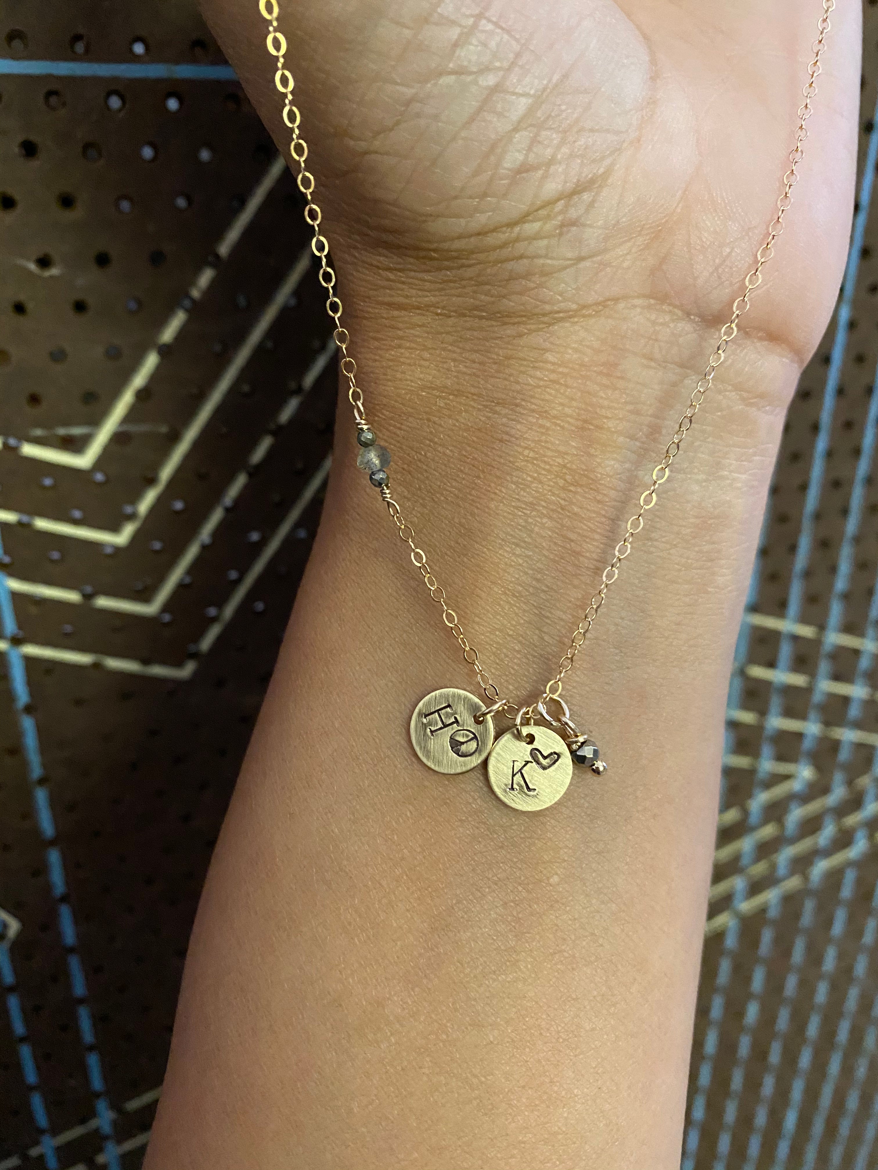 Delicate Disc Charmed Necklace (Customized)