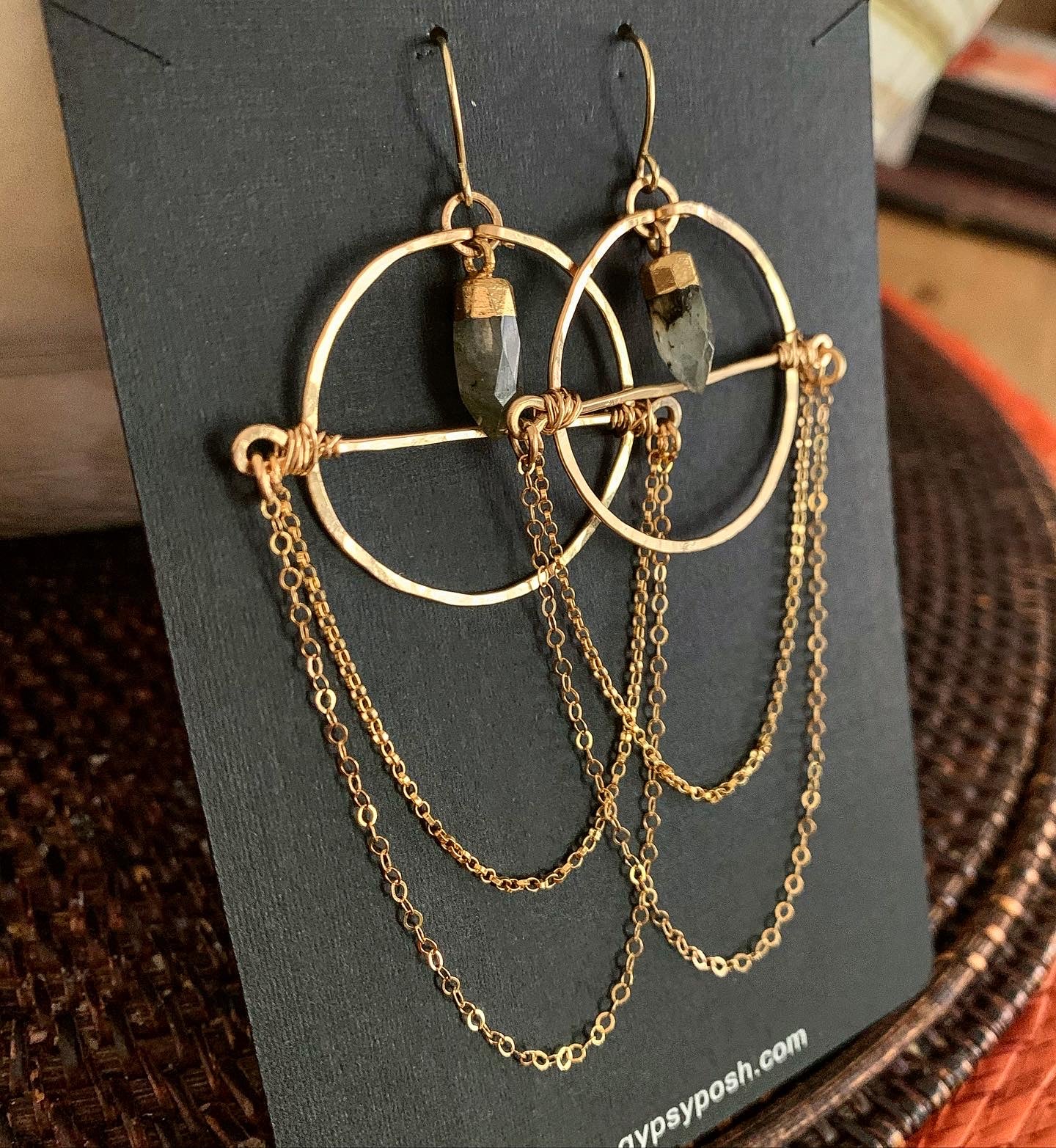Compass Trellis Pendulum Hoops