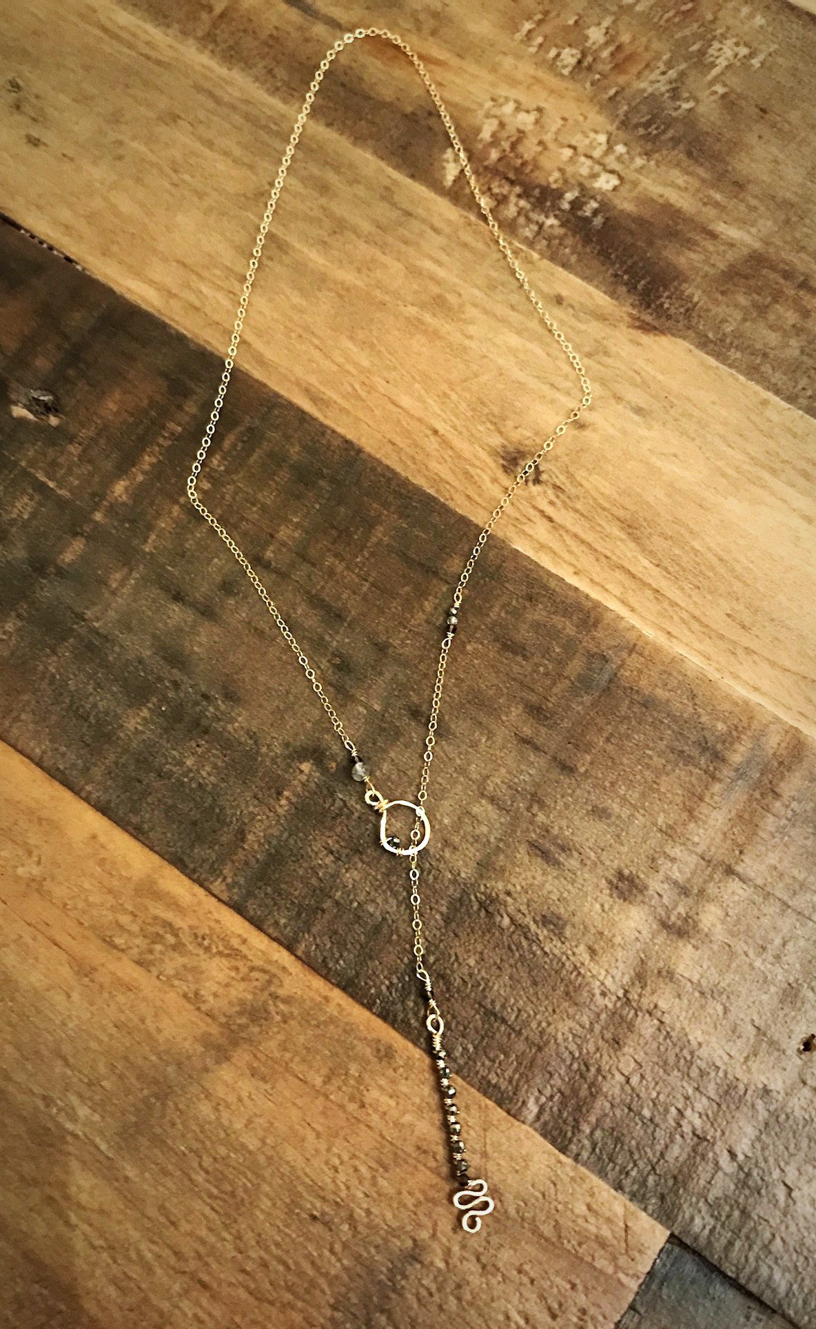 Key-Hole Lariat Necklace