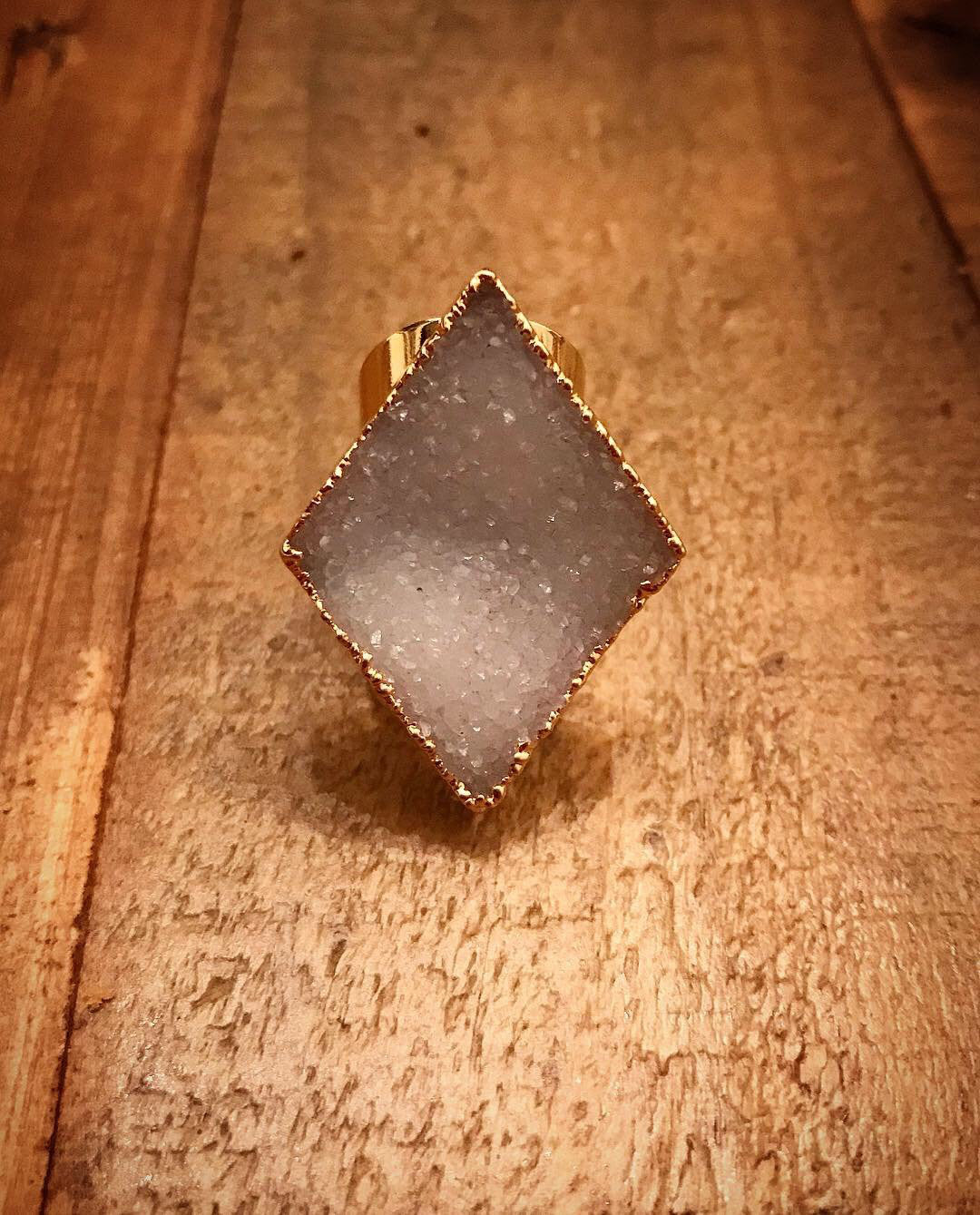 Statement Diamond Druzy Ring