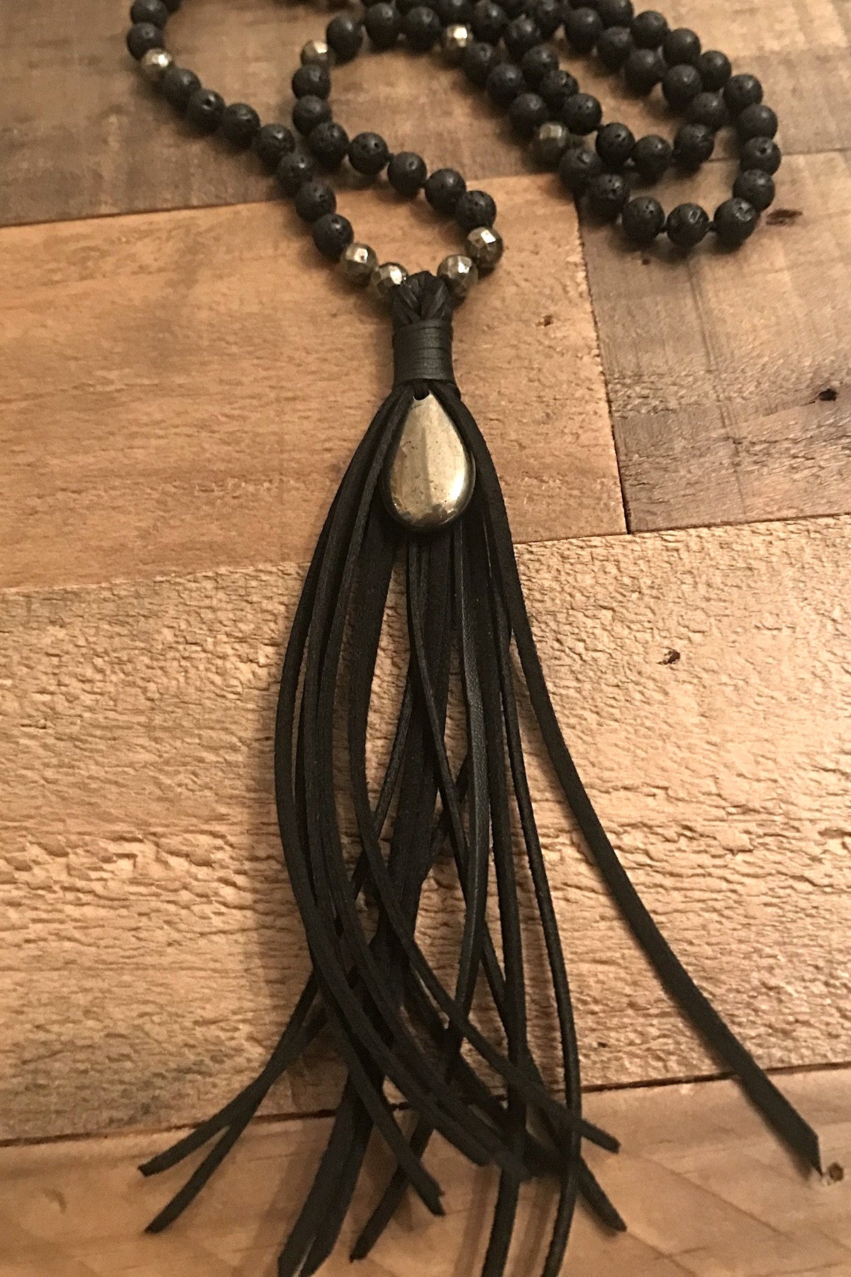 Knotted Pyrite Lava Strand