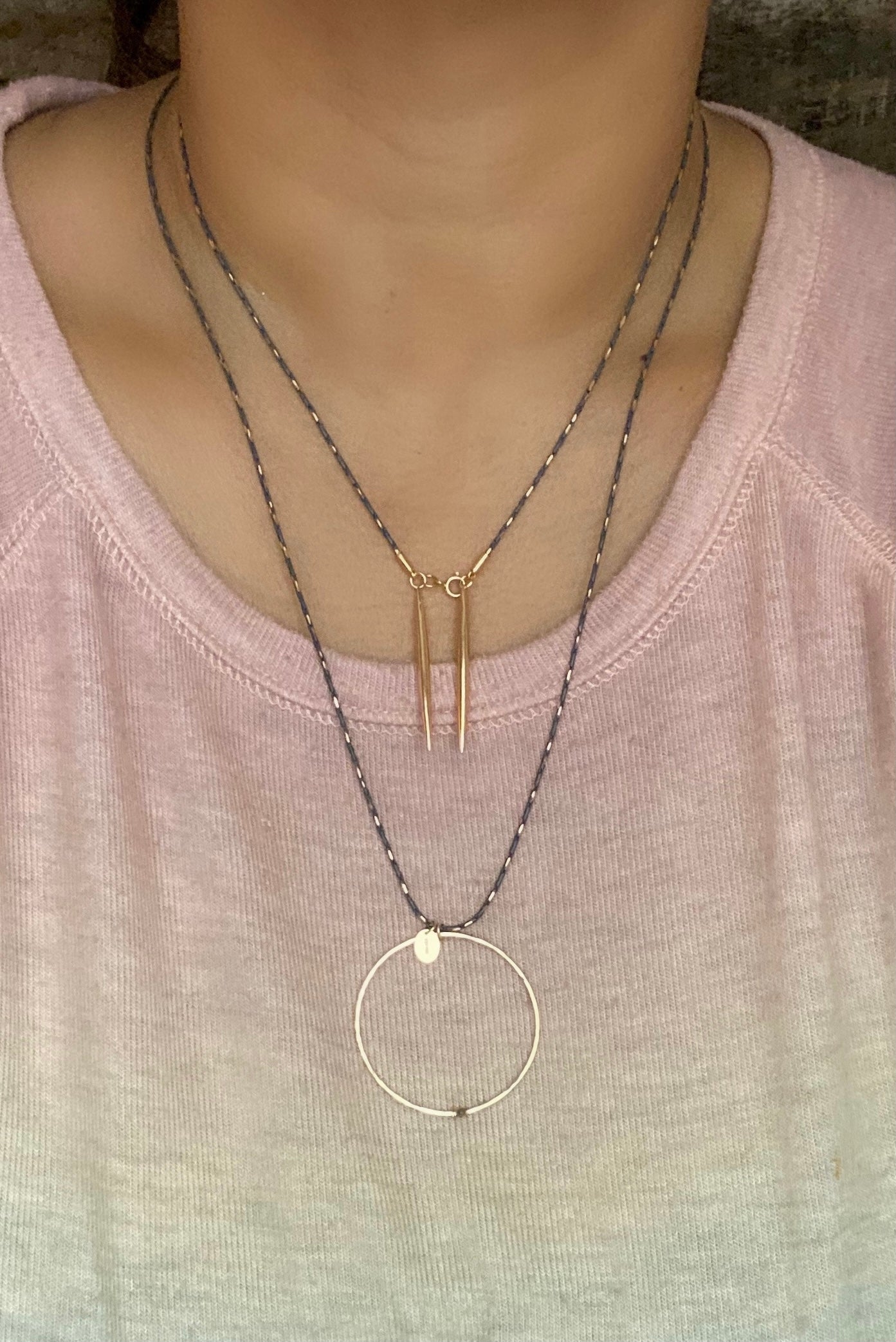 Steel & Spiked Loop Lariat