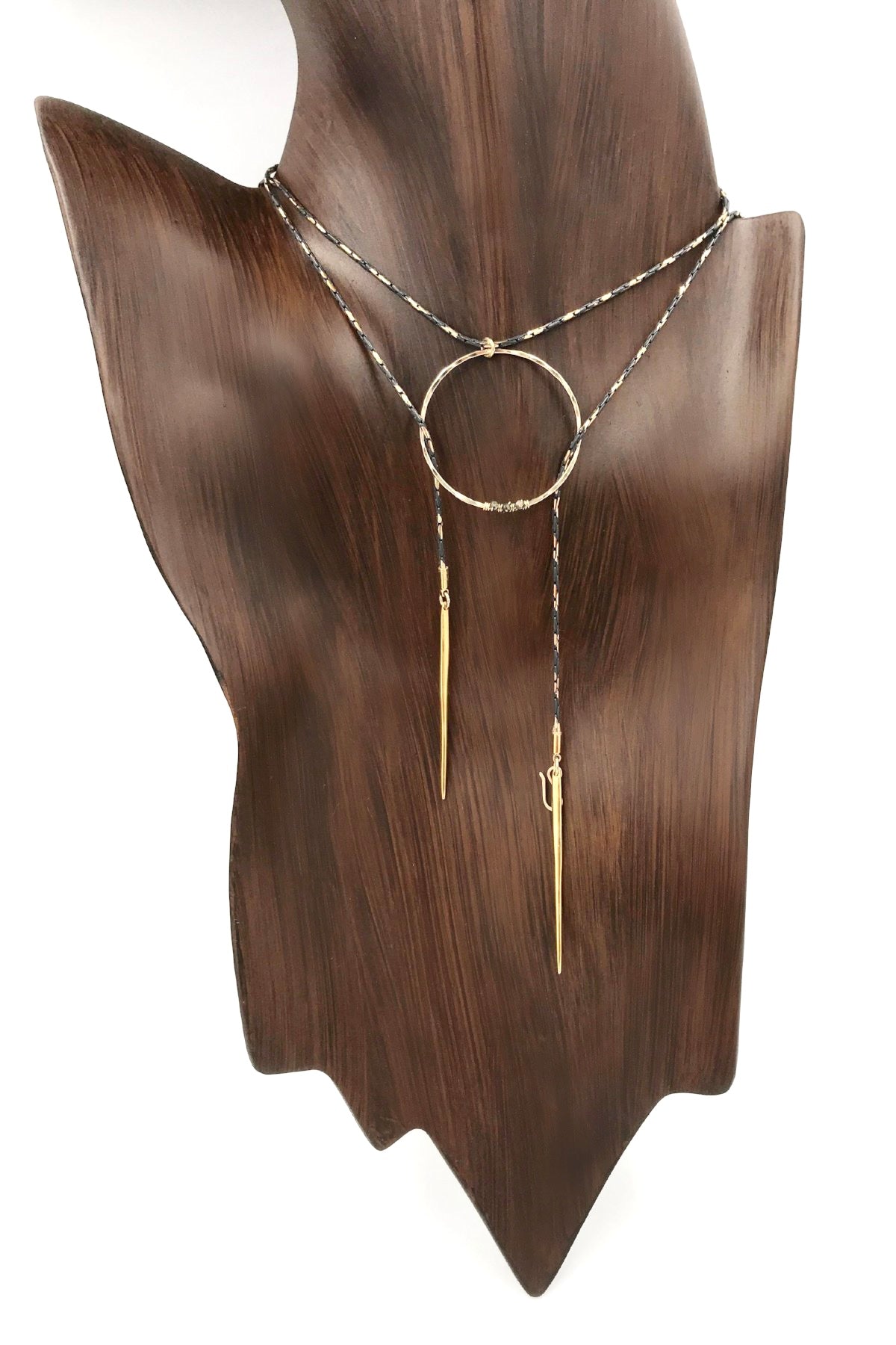 Steel & Spiked Loop Lariat