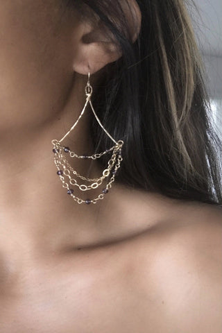 Violet Moon Pendulum Hoops