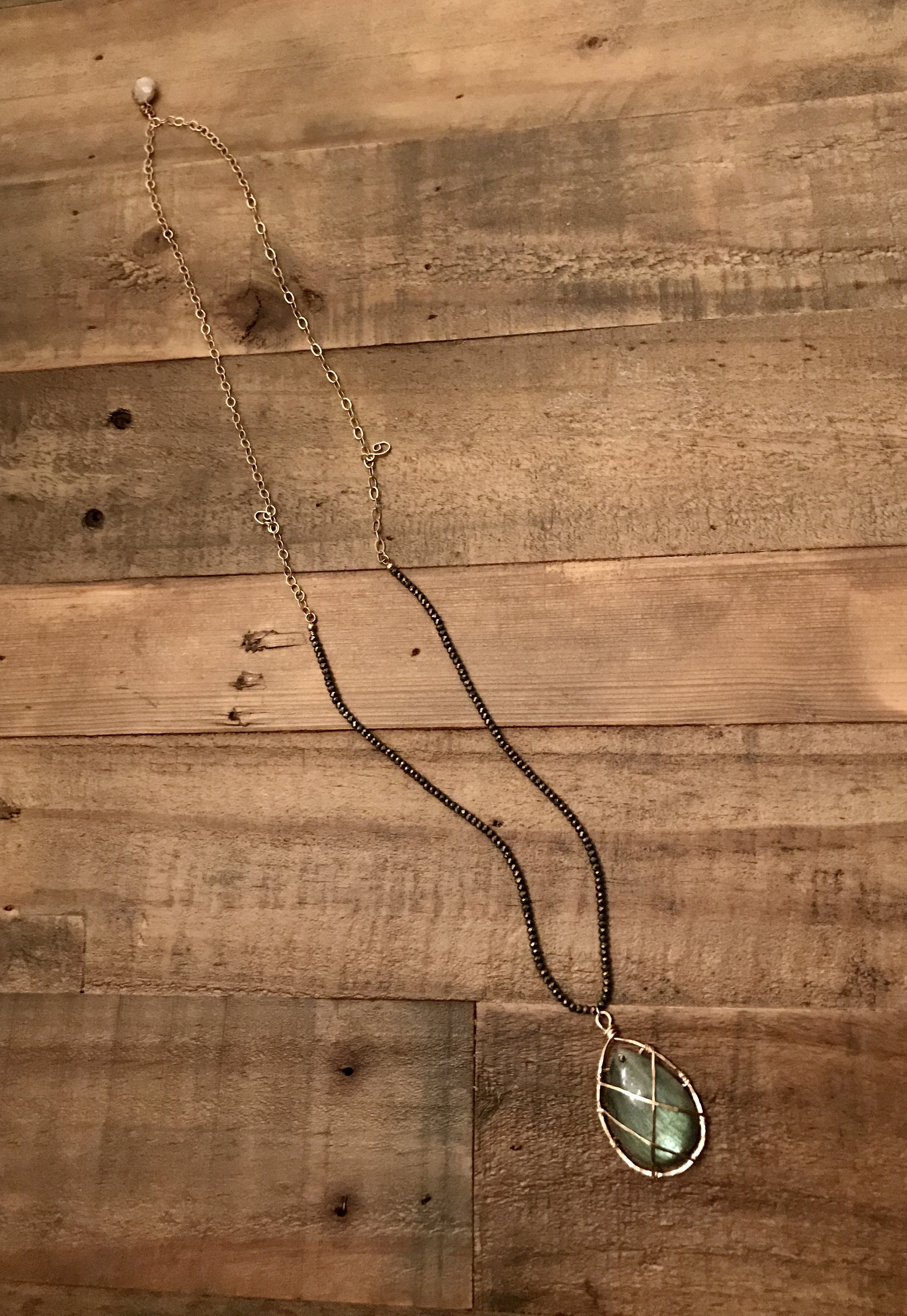 Convertible Lab N’ Moonstone Necklace
