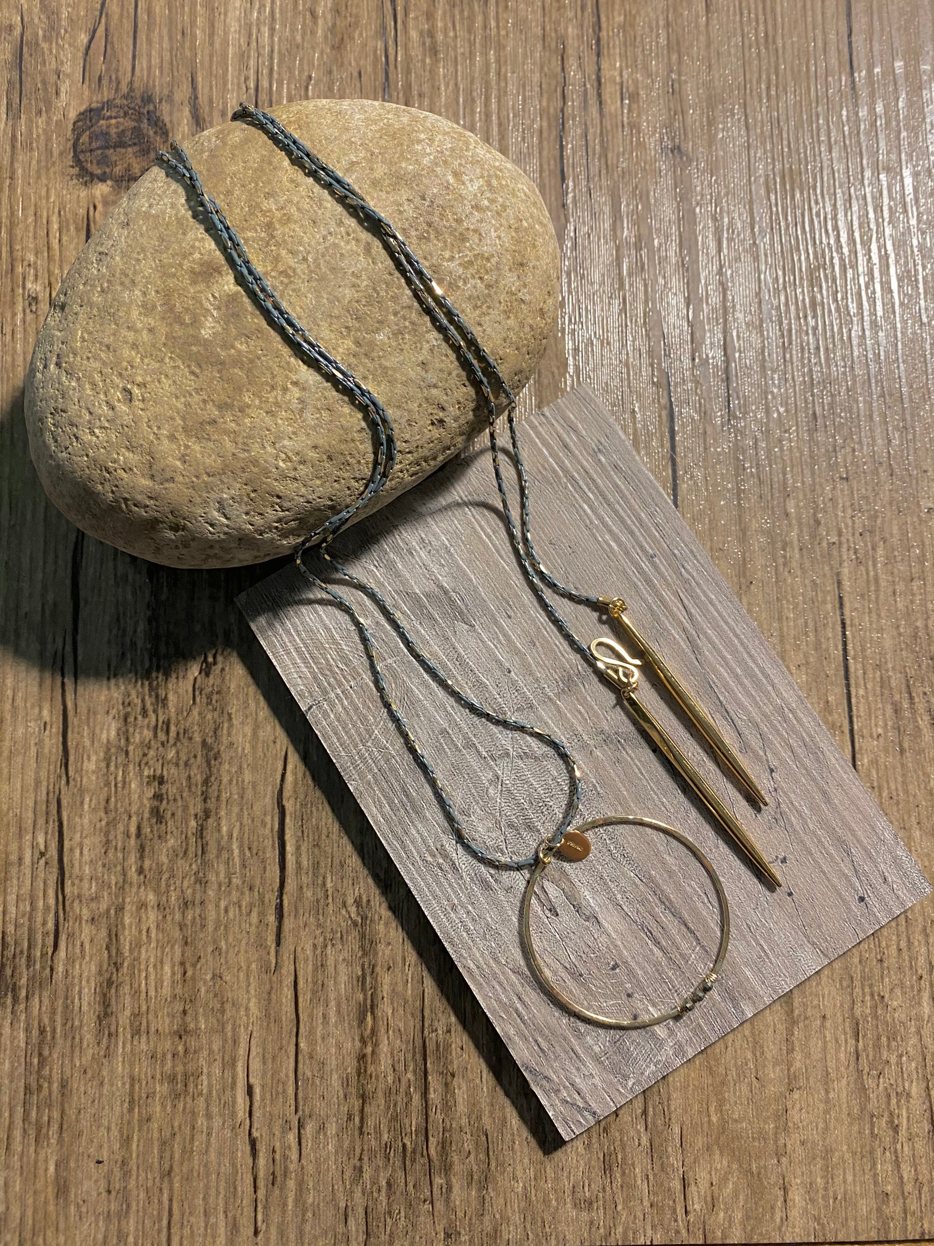 Steel & Spiked Loop Lariat