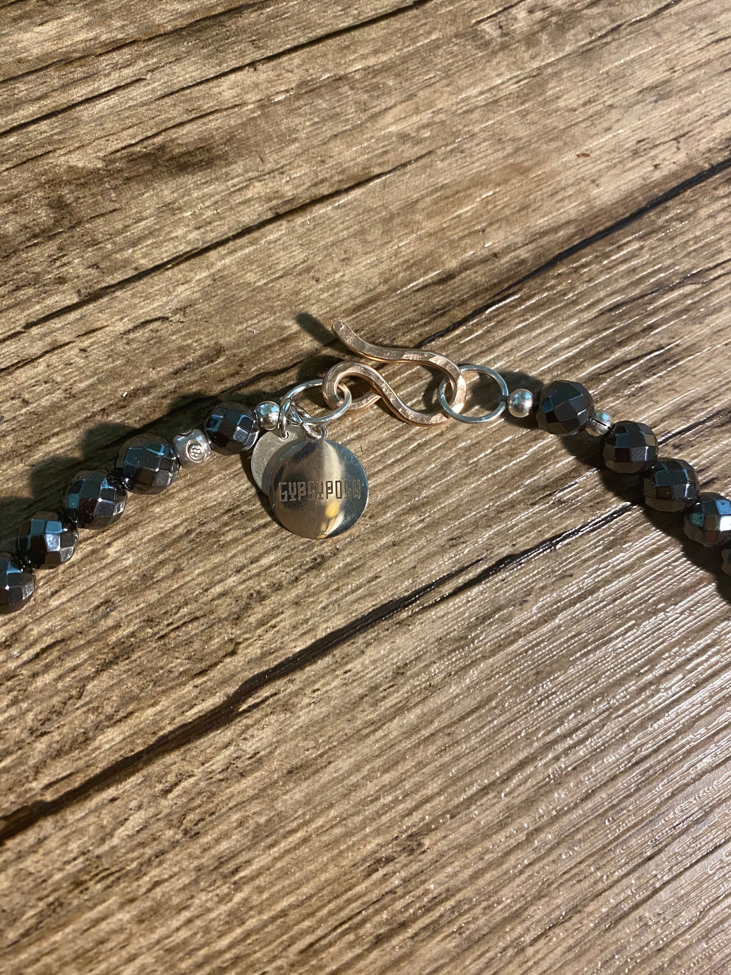Double Spiked Quartz & Hematite NeckGarland