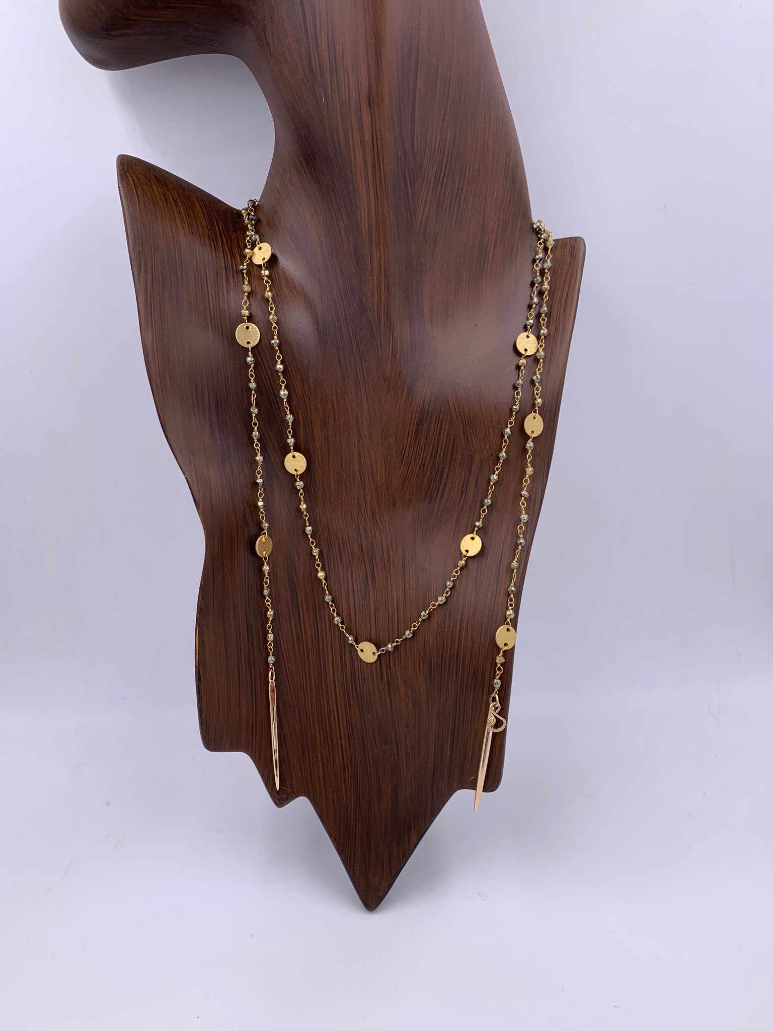 Dual Spike n’ Pyrite NeckGarland