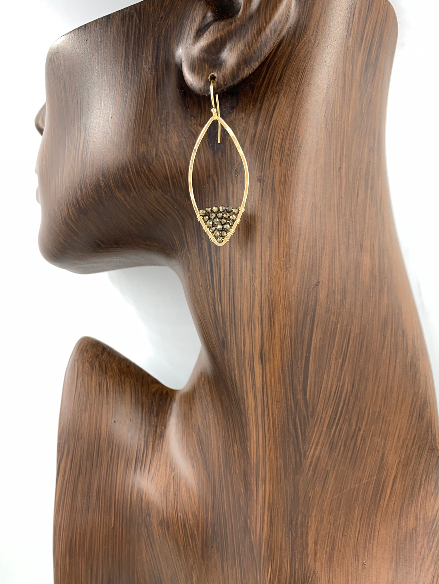 Caviar Dipped Leafed Hoops