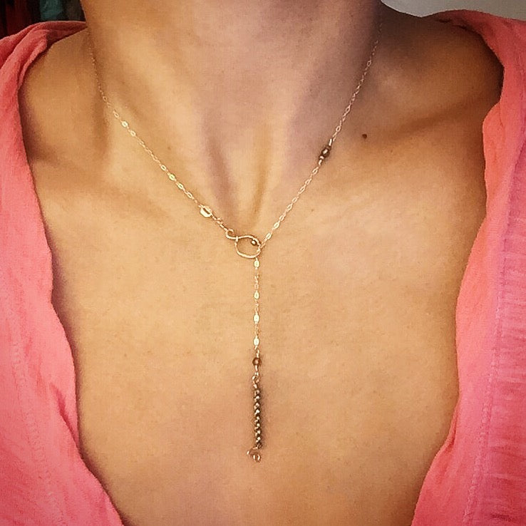 Key-Hole Lariat Necklace