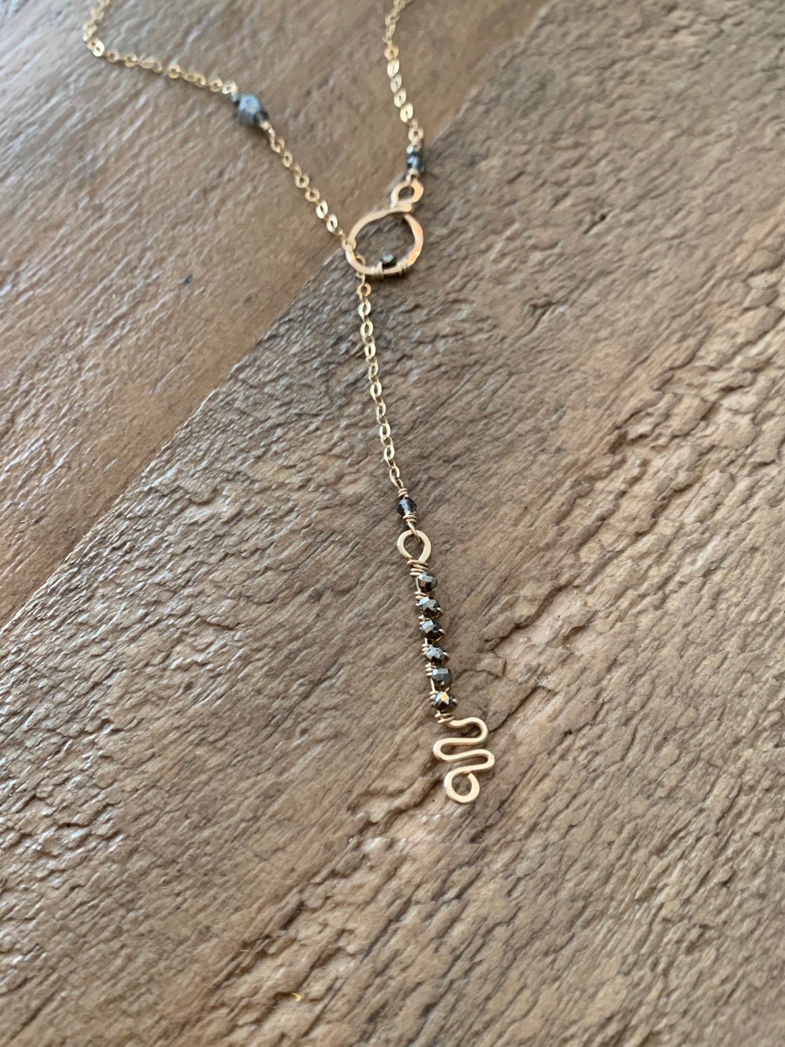 Key-Hole Lariat Necklace