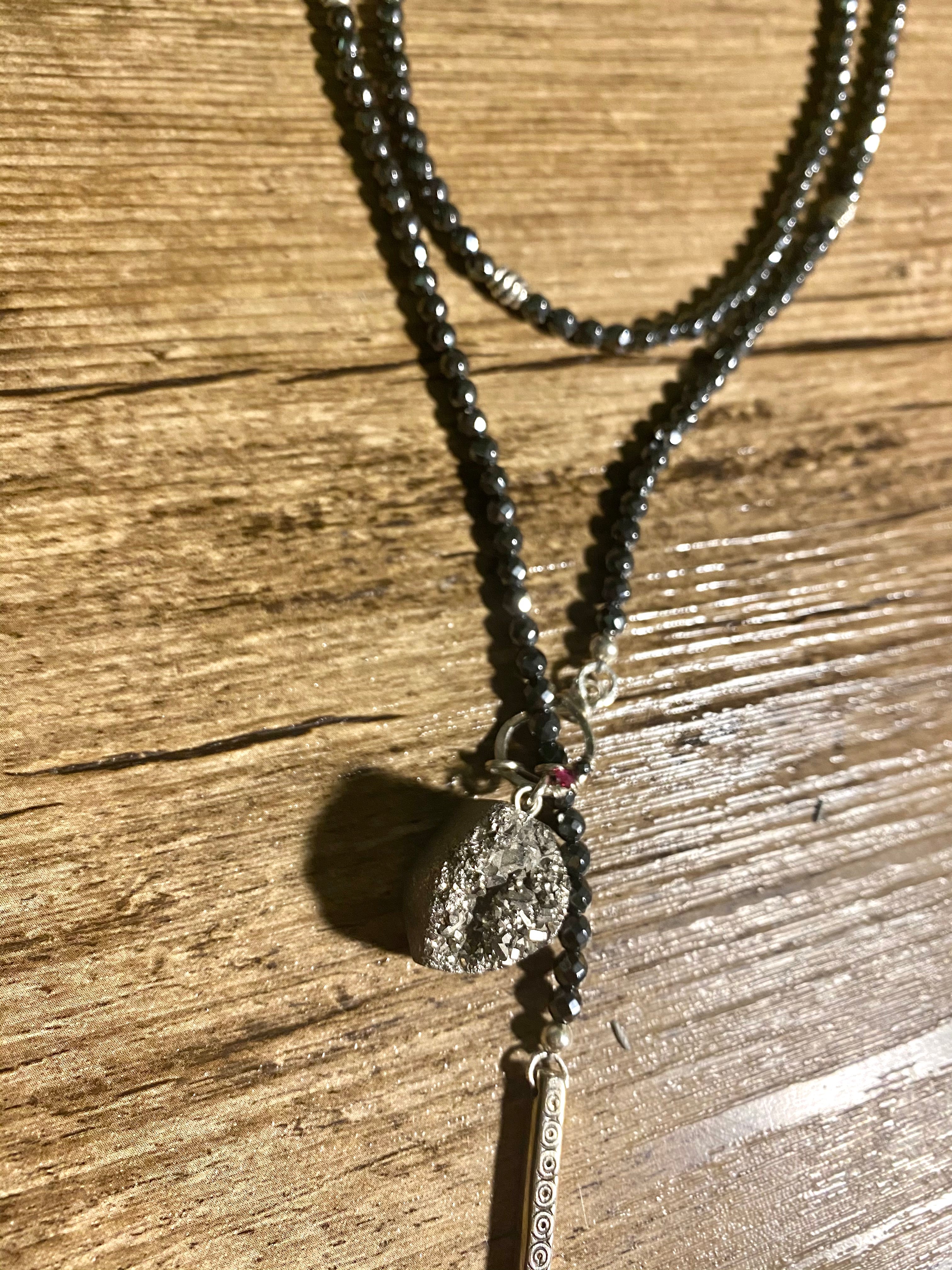 Silver Titanium Spike Lariat