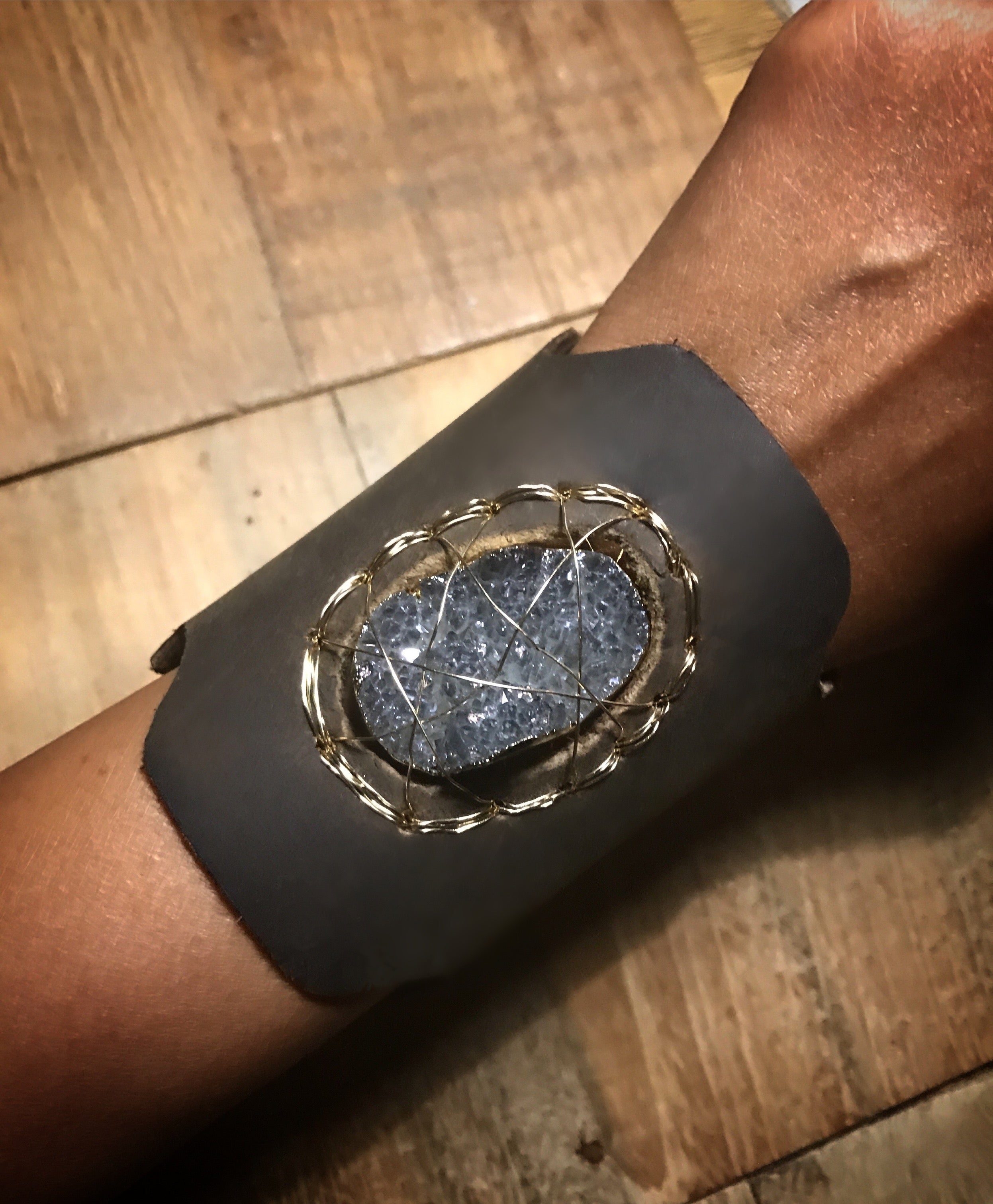 Caged Druzy Cuff