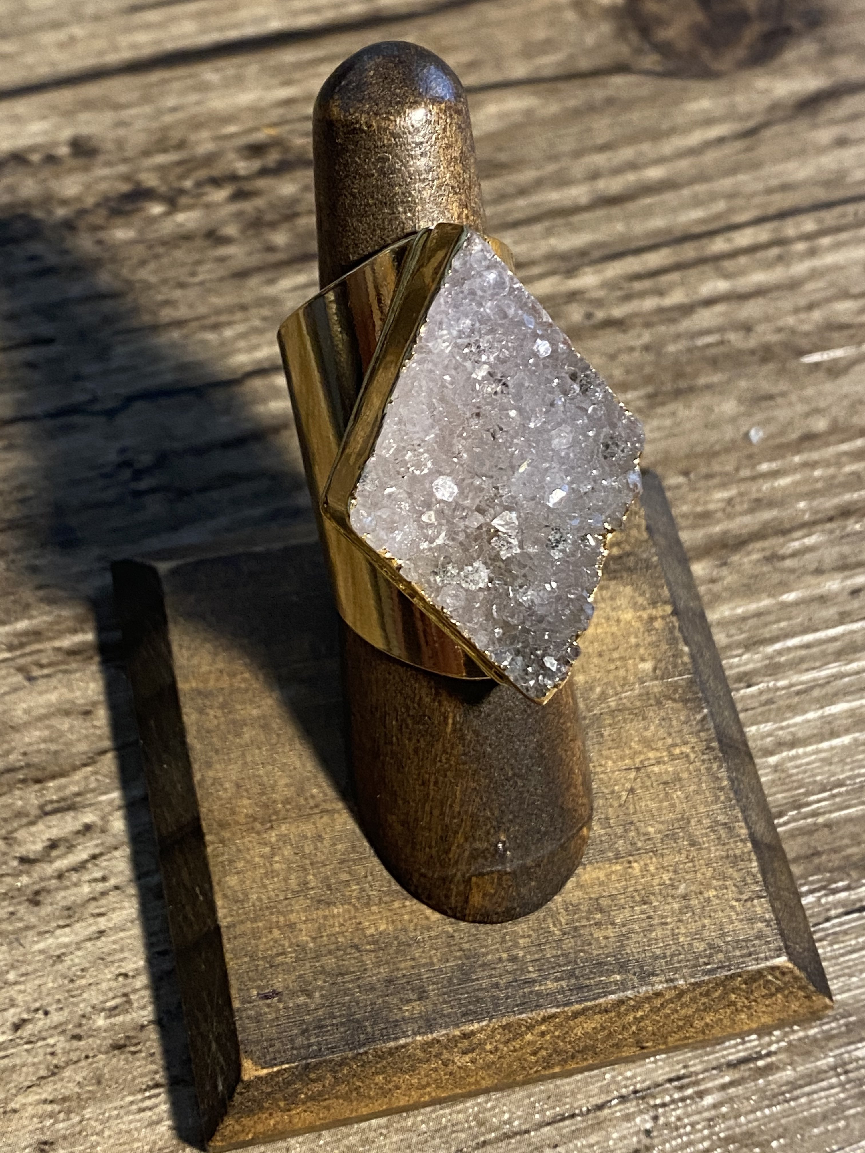 Statement Diamond Druzy Ring