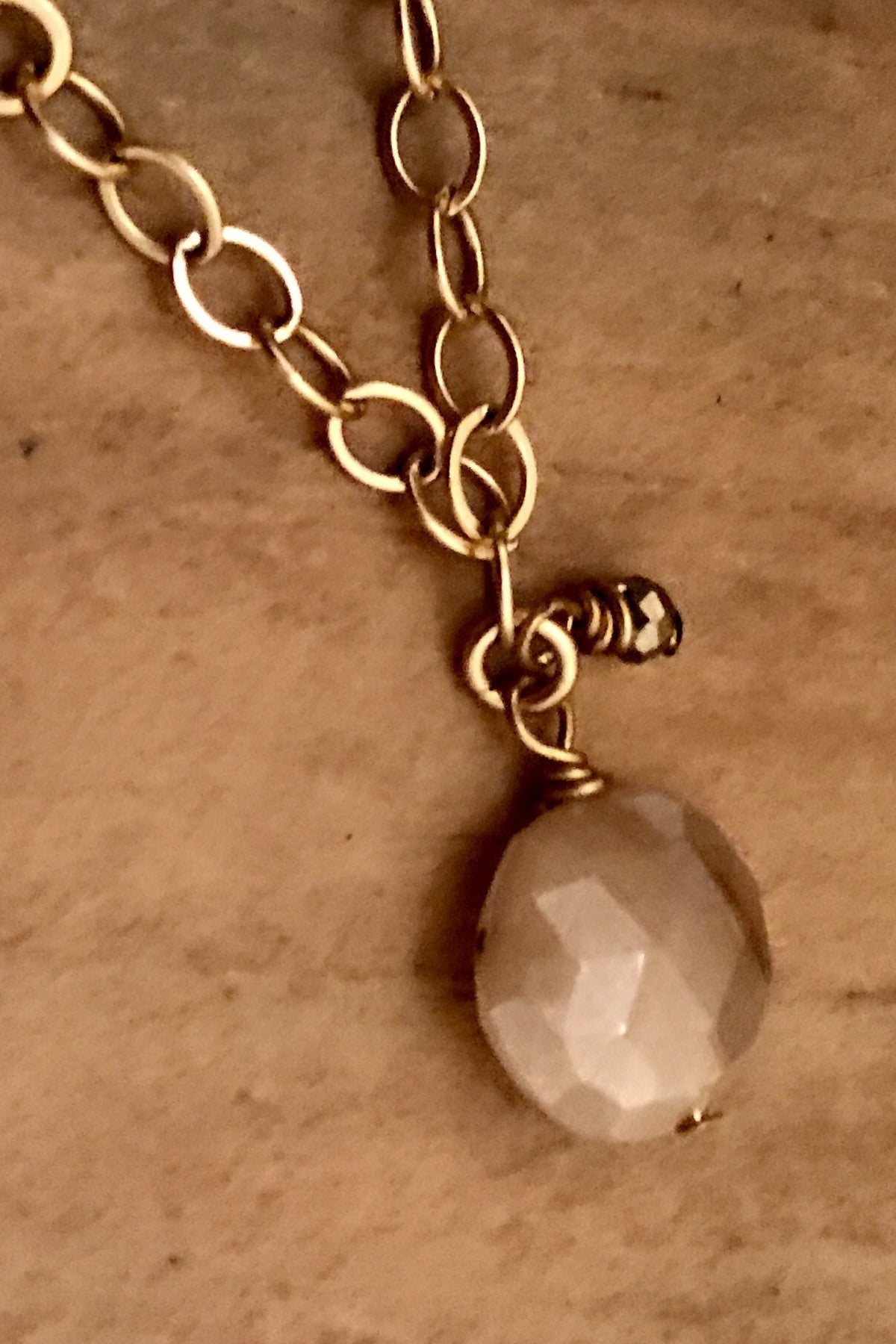 Convertible Lab N’ Moonstone Necklace