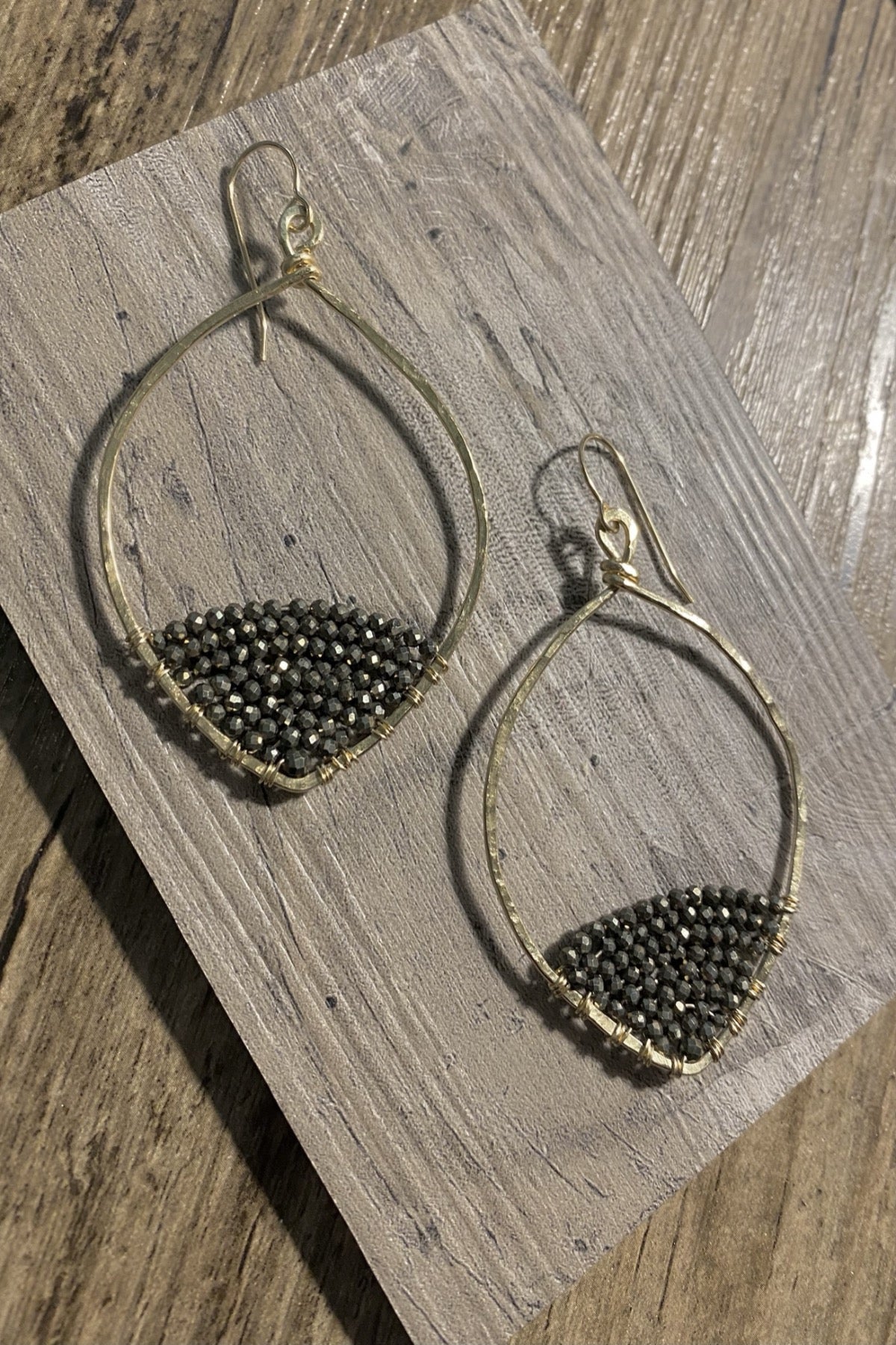Caviar Dipped Leafed Hoops