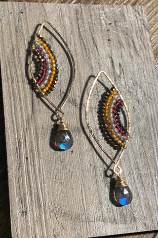 Violet Moon Pendulum Hoops