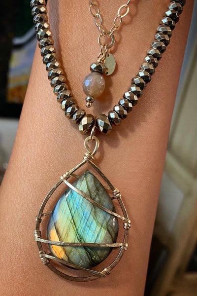 【美品】Navajo labradorite×moonstone バングル 美品】Navajo labradorite×moonstone バングル 美品】Navajo