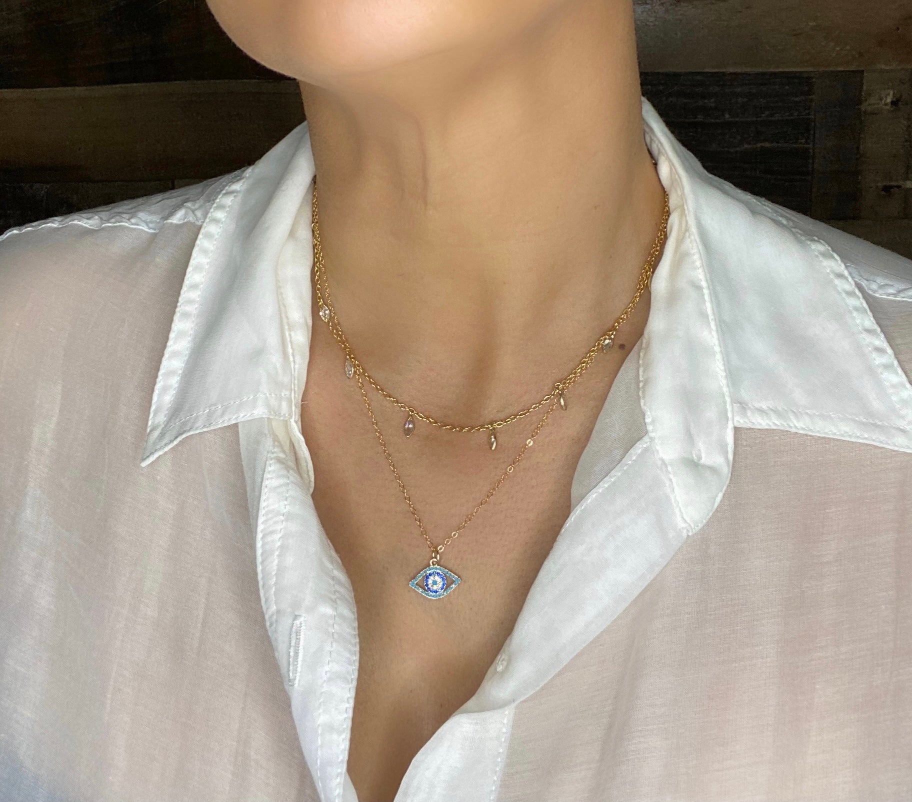 Dainty Crystal Garland Necklace