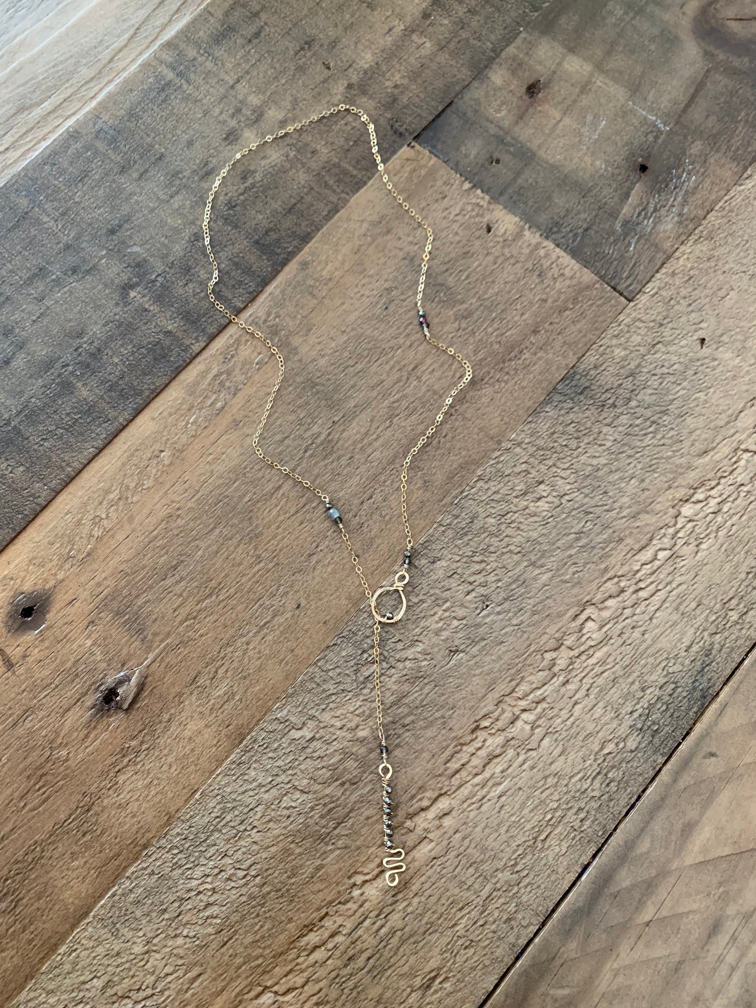 Key-Hole Lariat Necklace