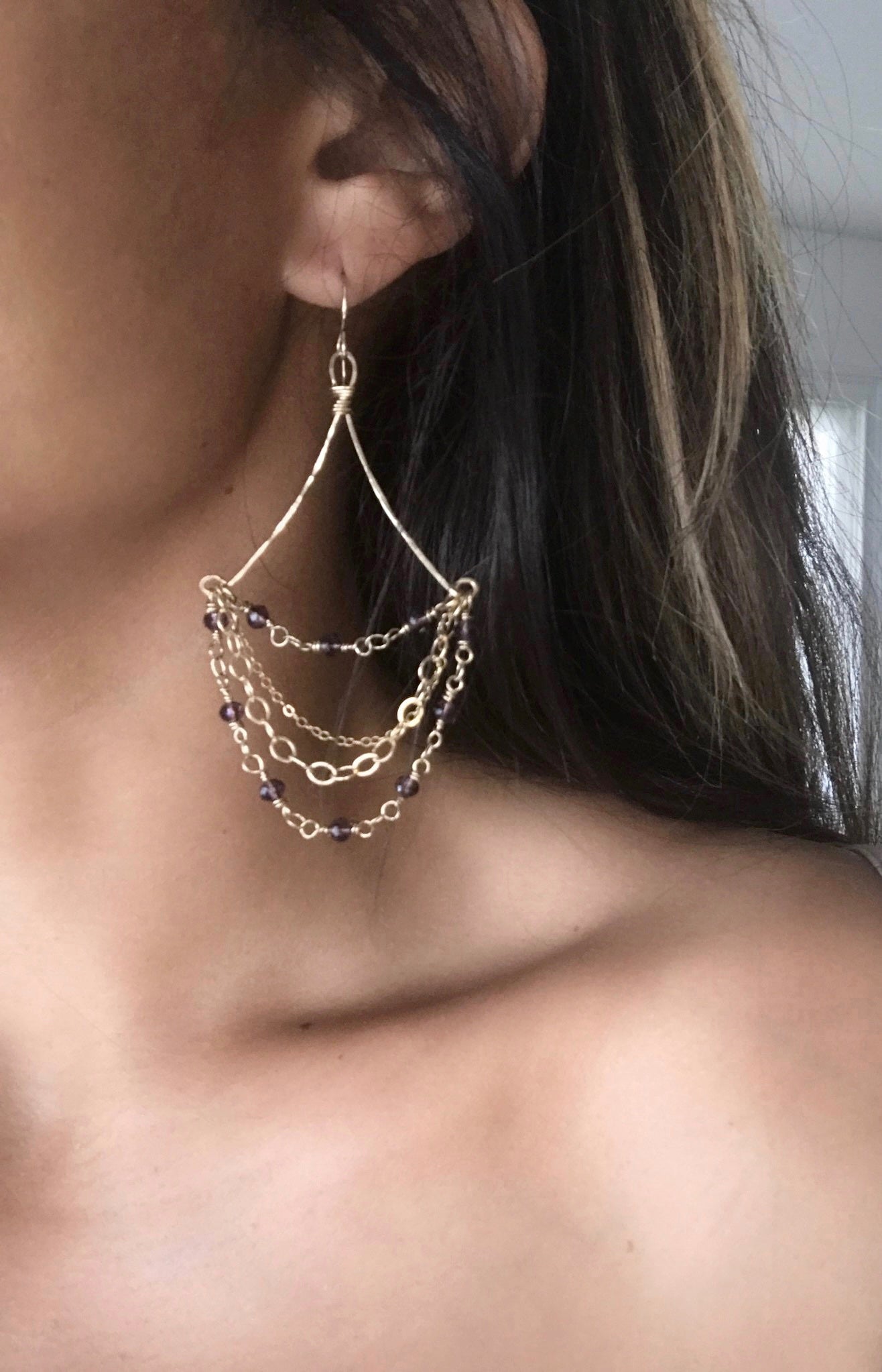 Amethyst Chandelier Earrings