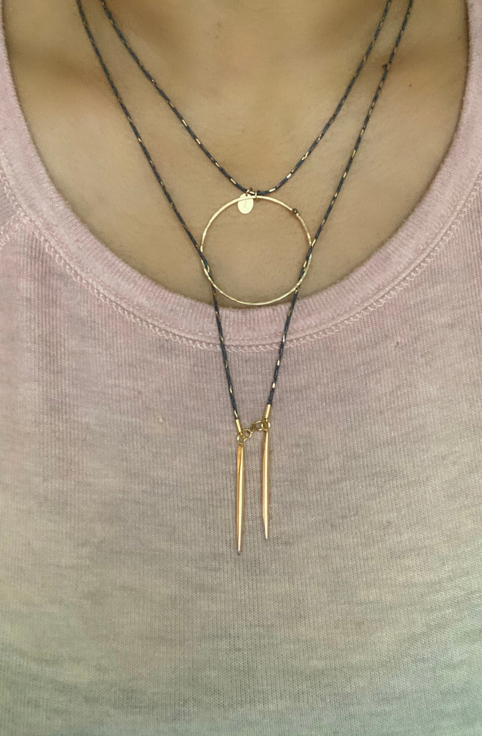 Steel & Spiked Loop Lariat
