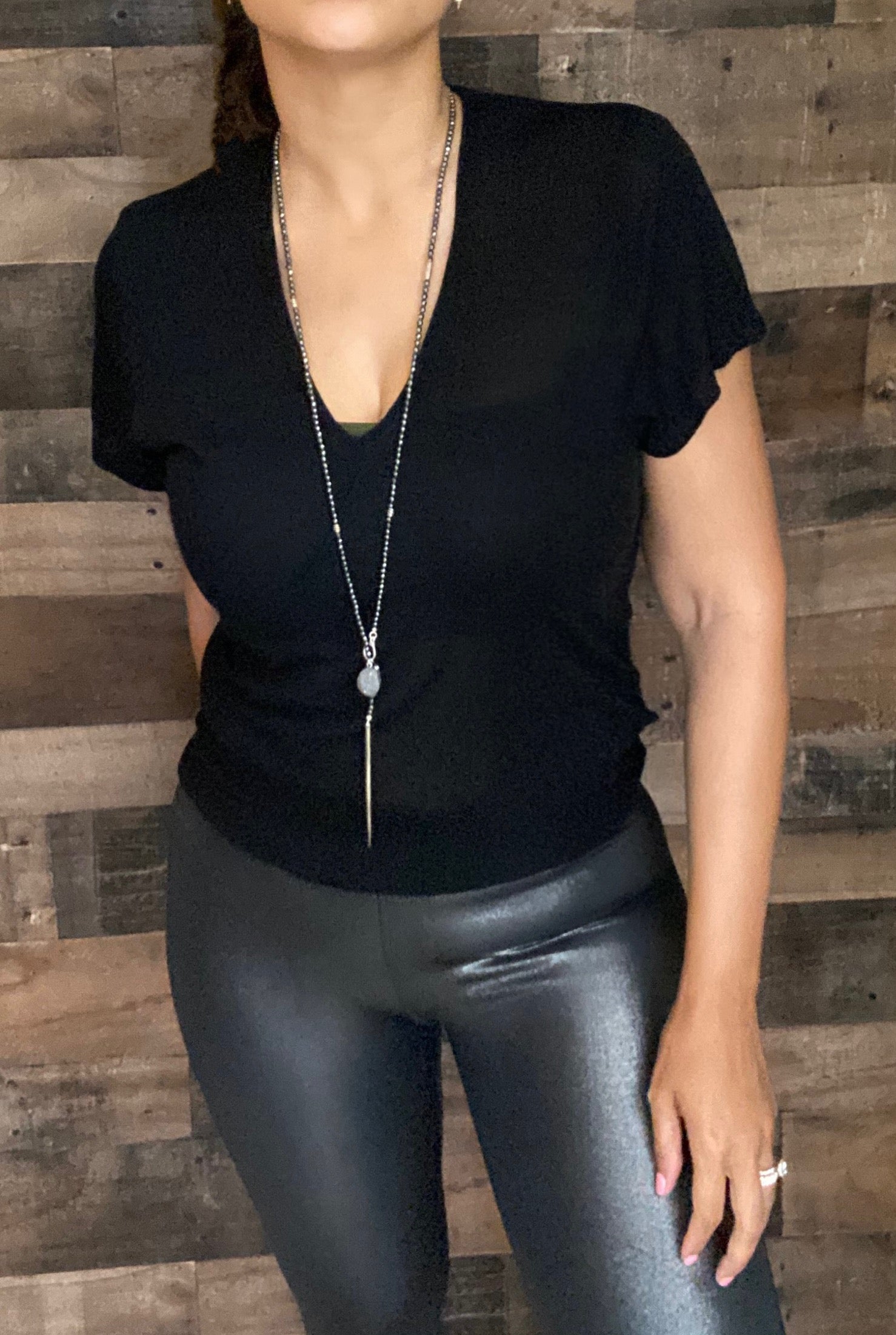 Silver Titanium Spike Lariat