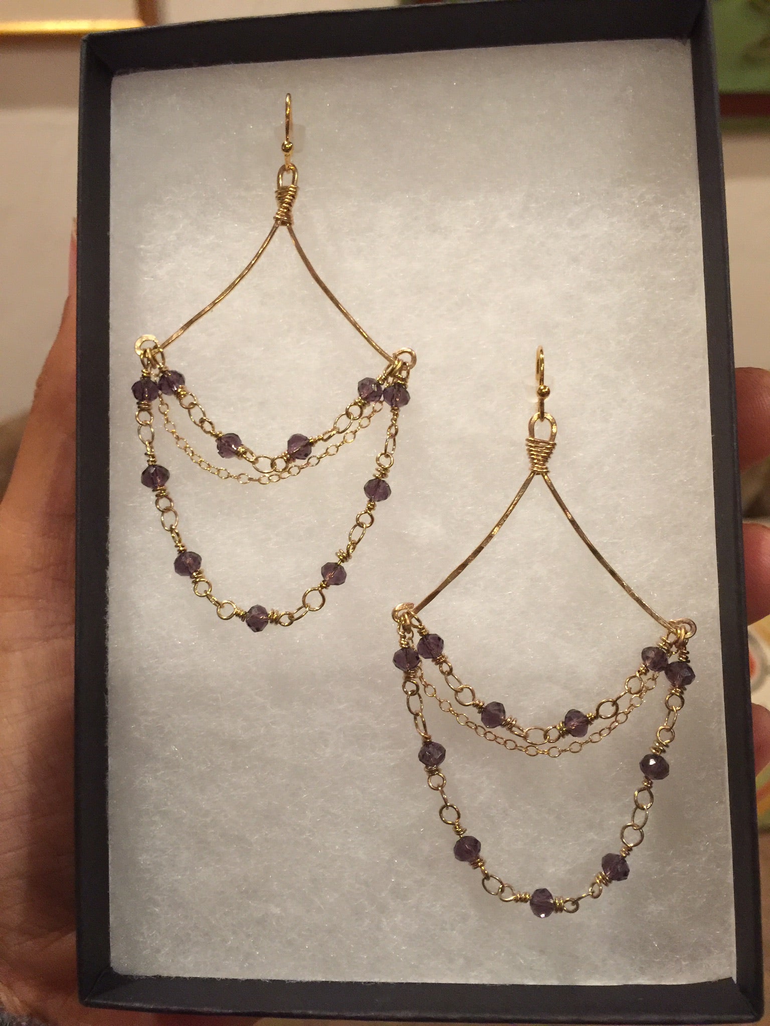 Amethyst Chandelier Earrings