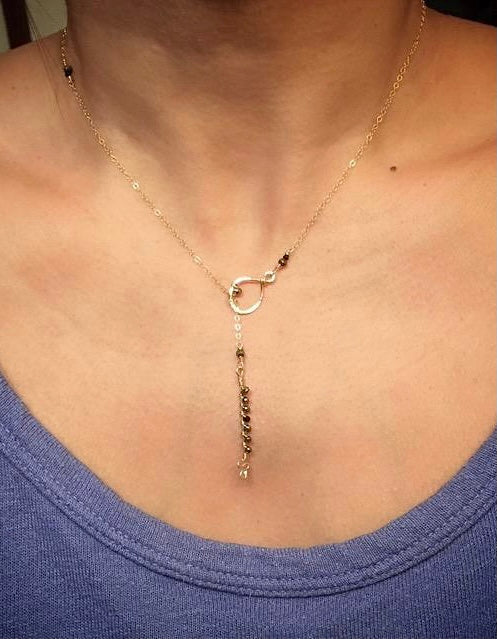 Key-Hole Lariat Necklace