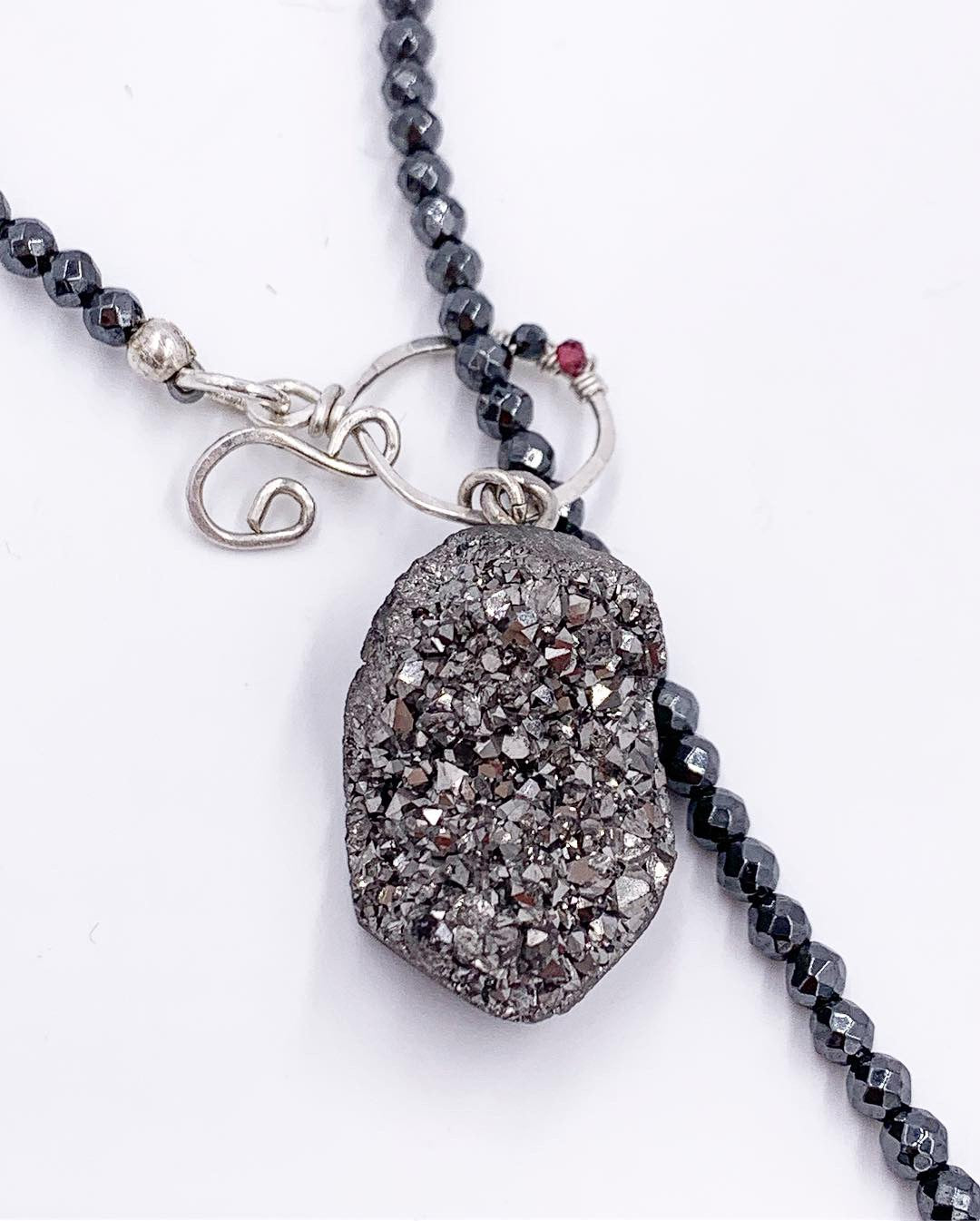 Silver Titanium Spike Lariat