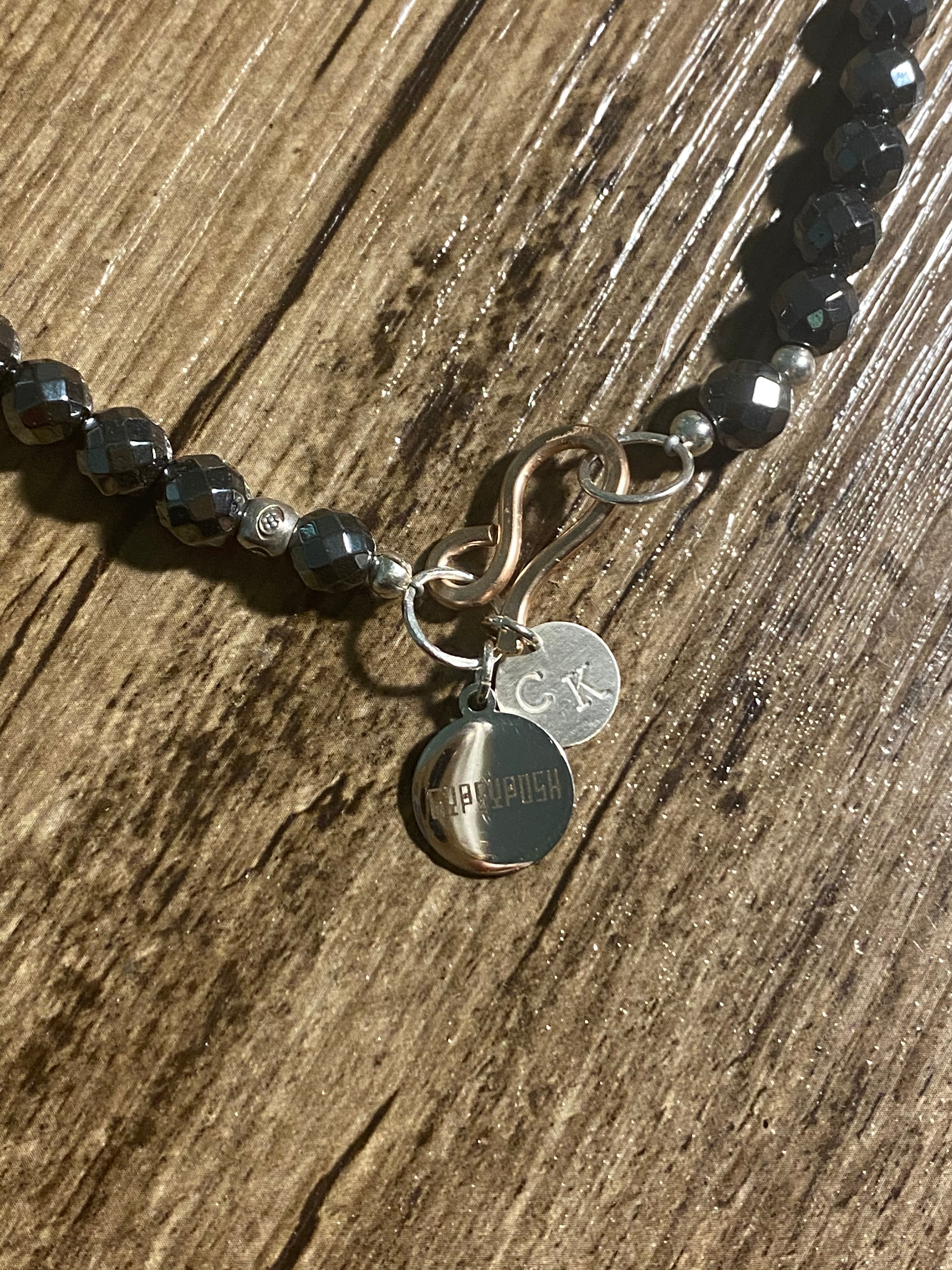 Double Spiked Quartz & Hematite NeckGarland