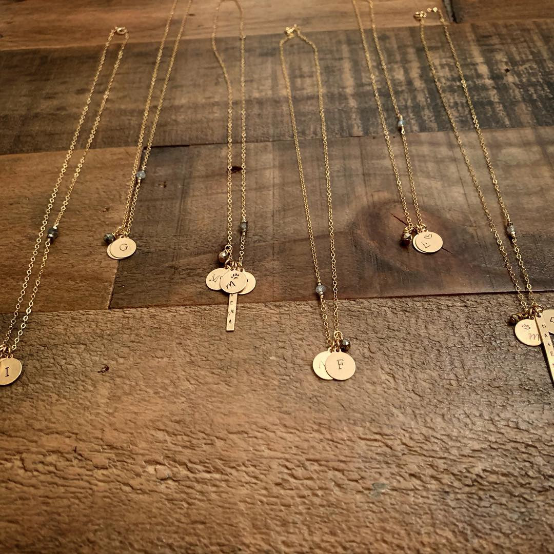 Delicate Disc Charmed Necklace (Customized)