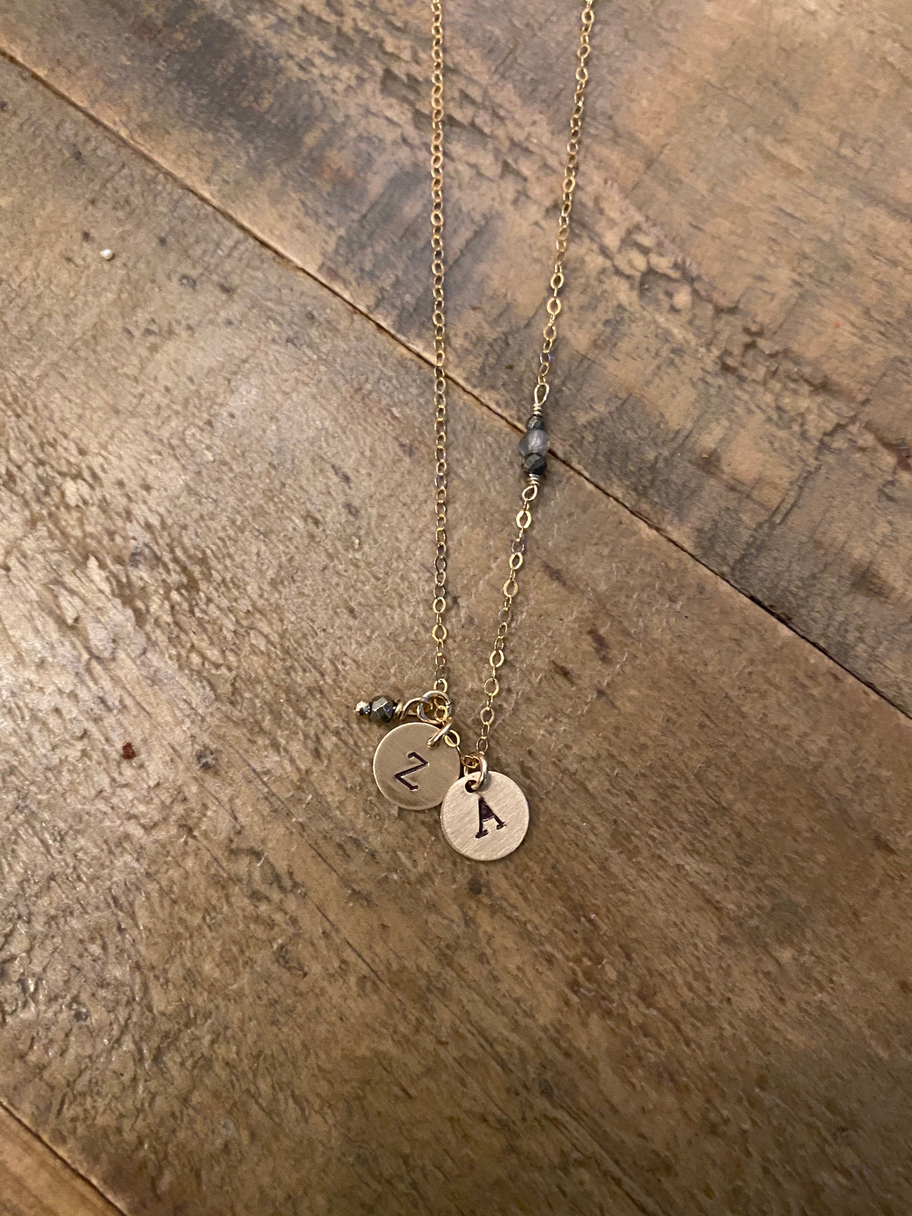 Delicate Disc Charmed Necklace (Customized)