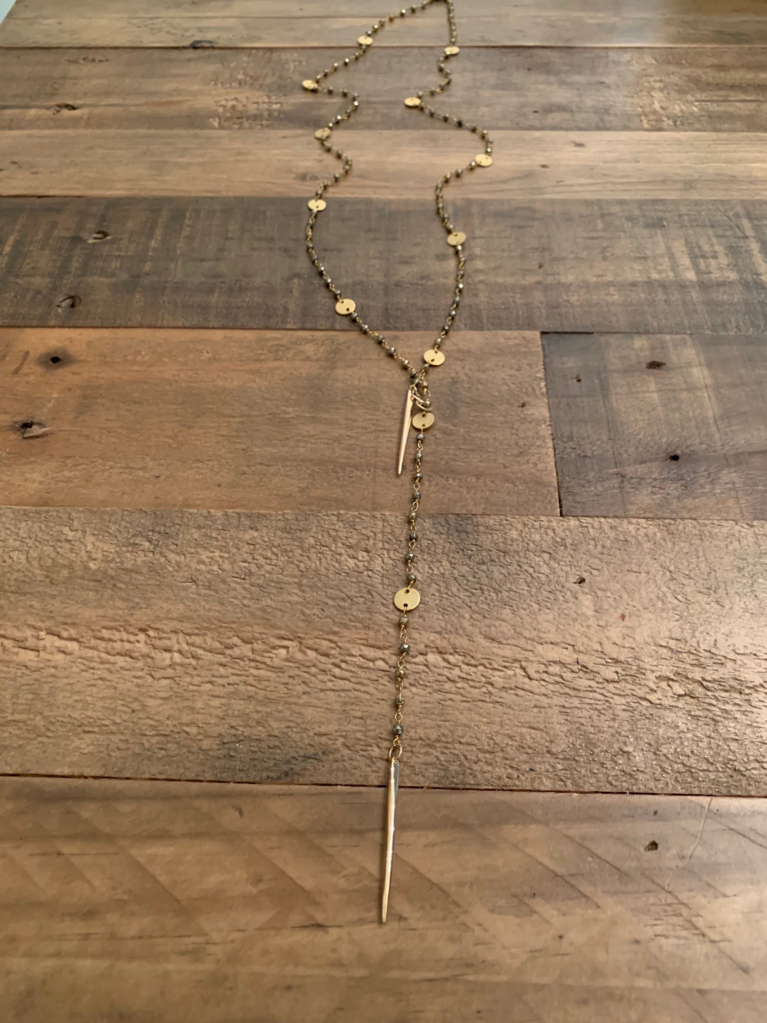 Dual Spike n’ Pyrite NeckGarland