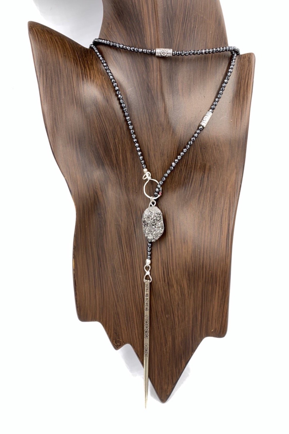 Silver Titanium Spike Lariat