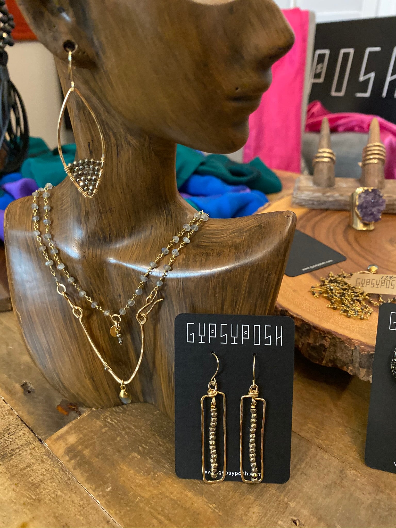 Caviar Dipped Leafed Hoops