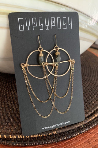 Violet Moon Pendulum Hoops