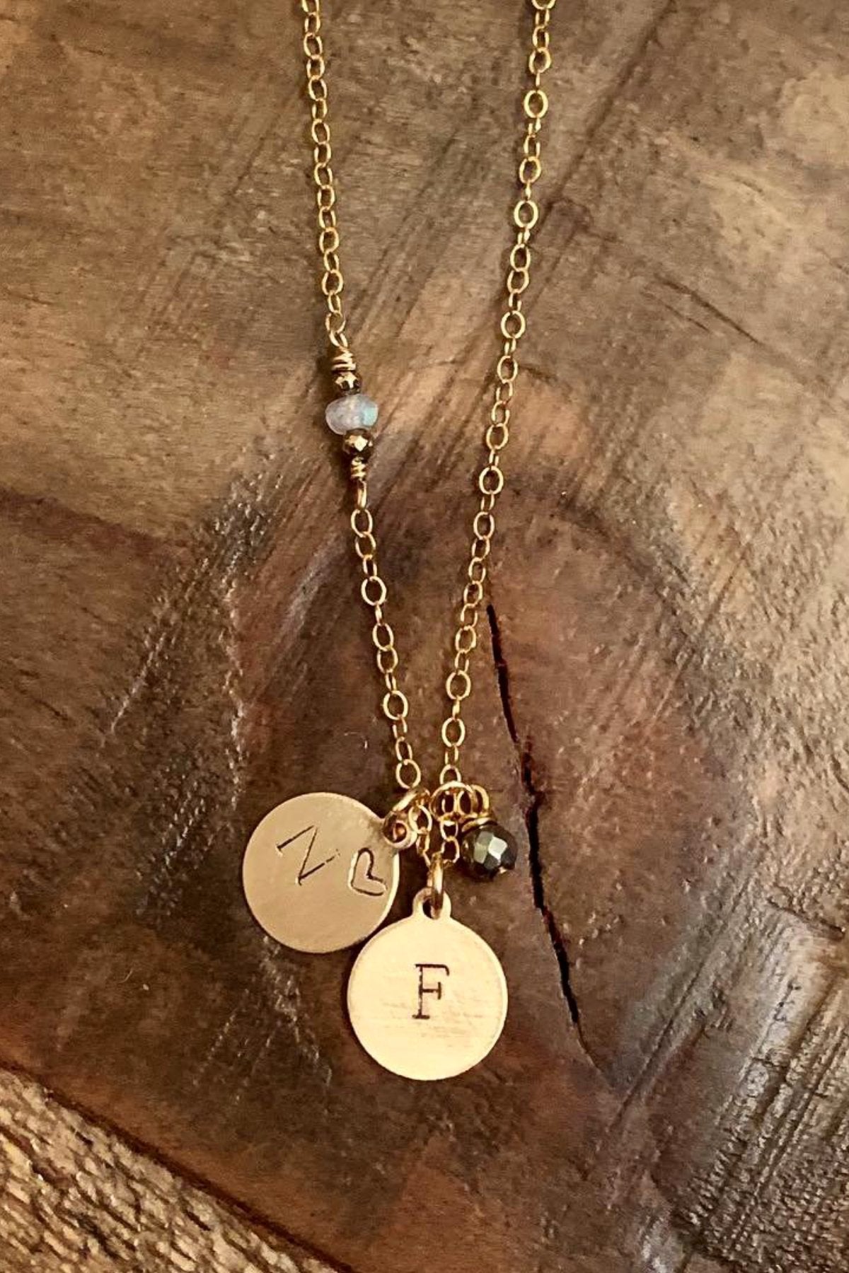 Delicate Disc Charmed Necklace (Customized)