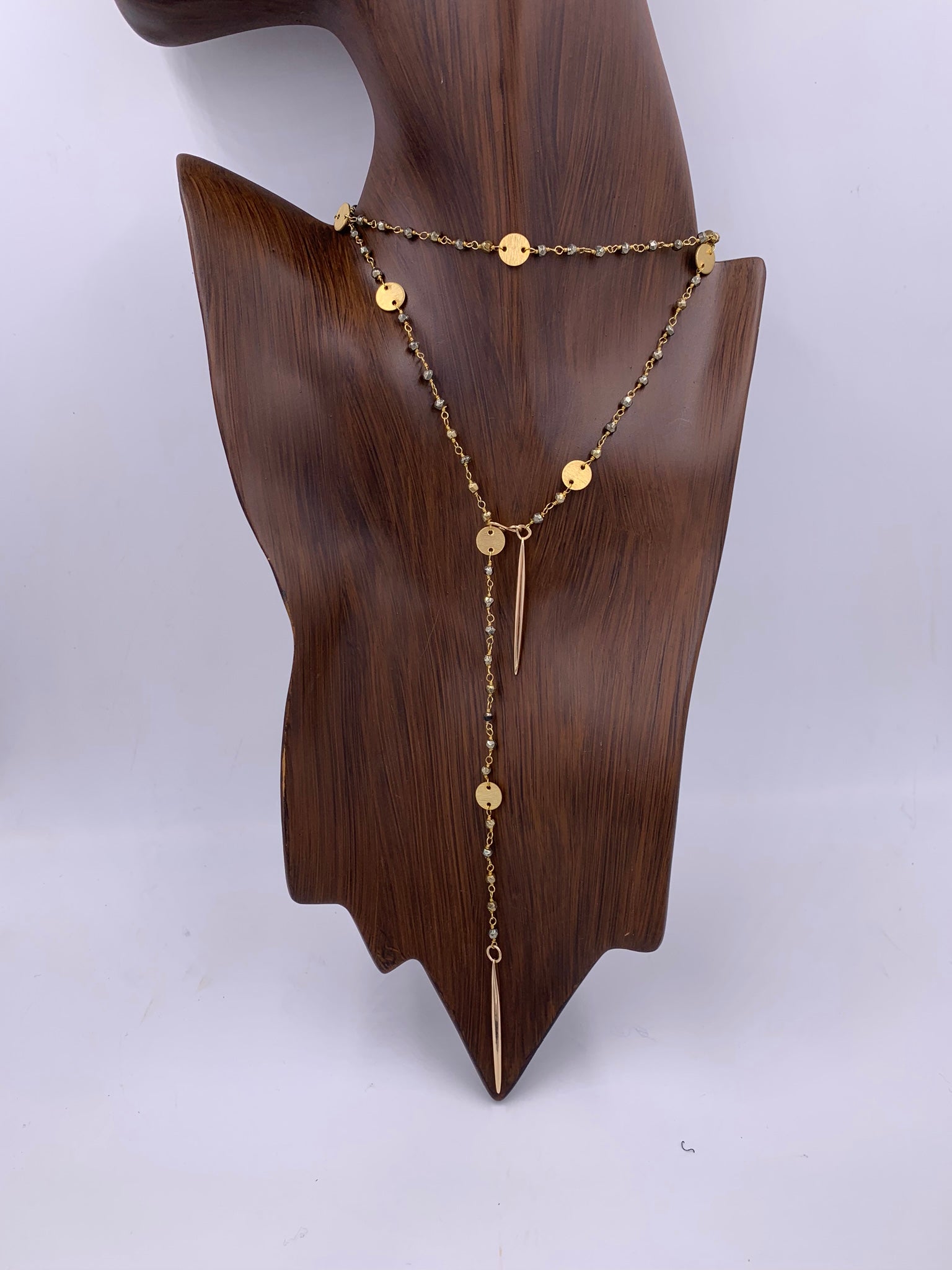 Dual Spike n’ Pyrite NeckGarland