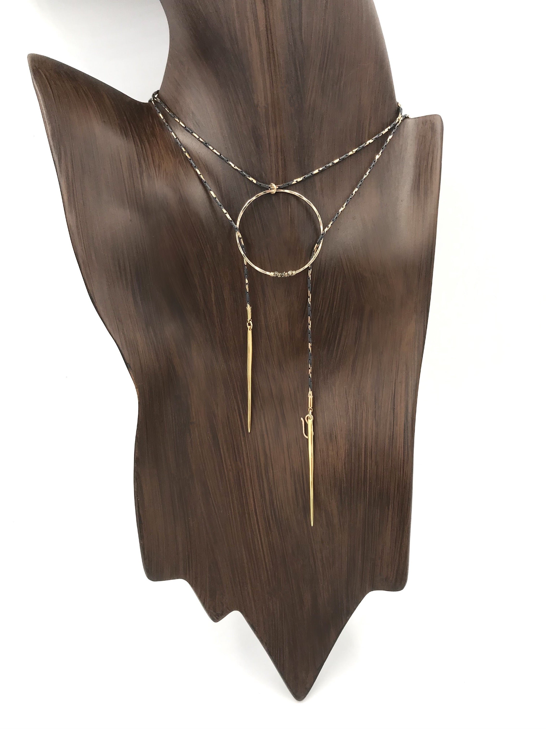 Steel & Spiked Loop Lariat