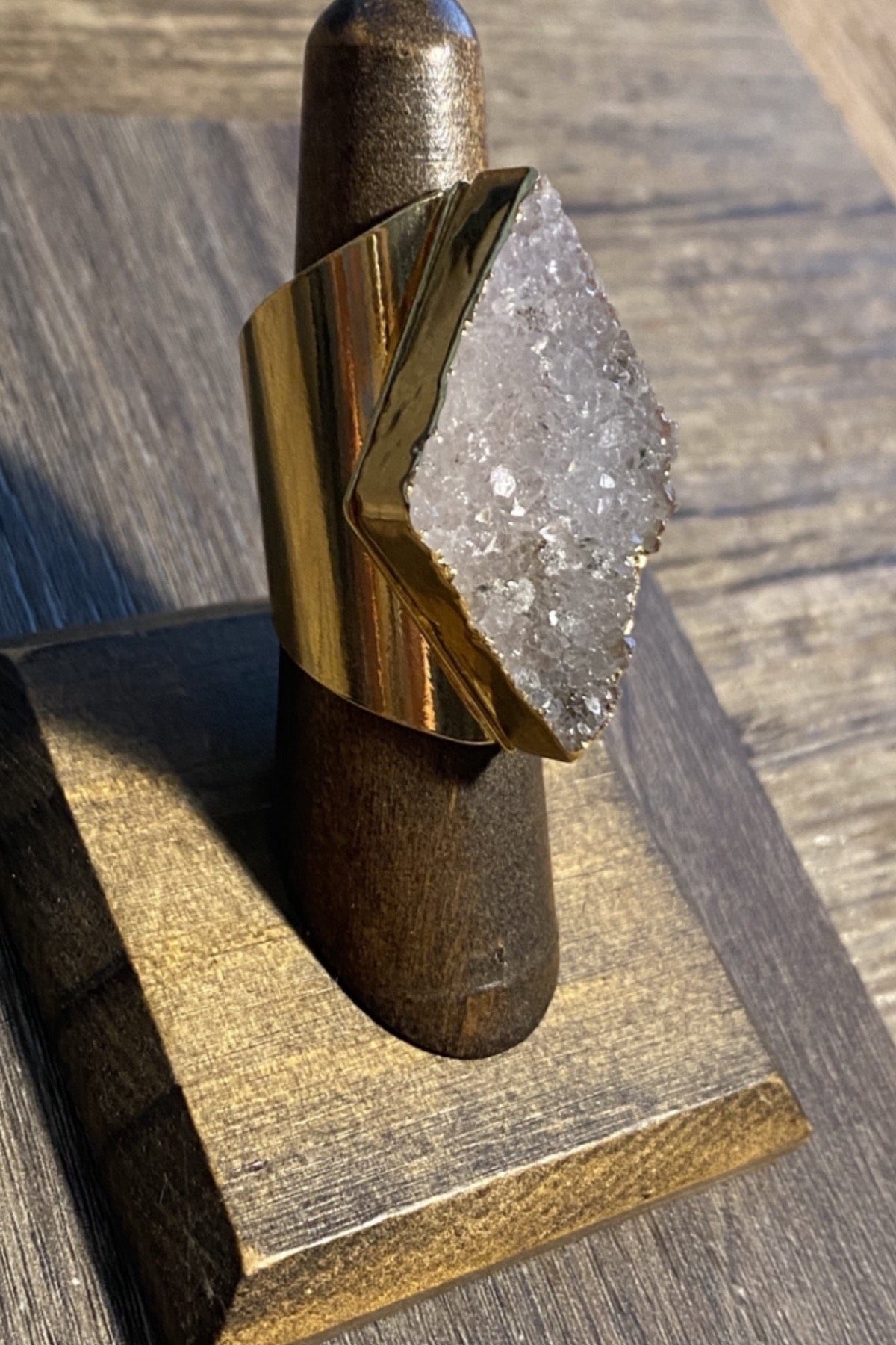 Statement Diamond Druzy Ring