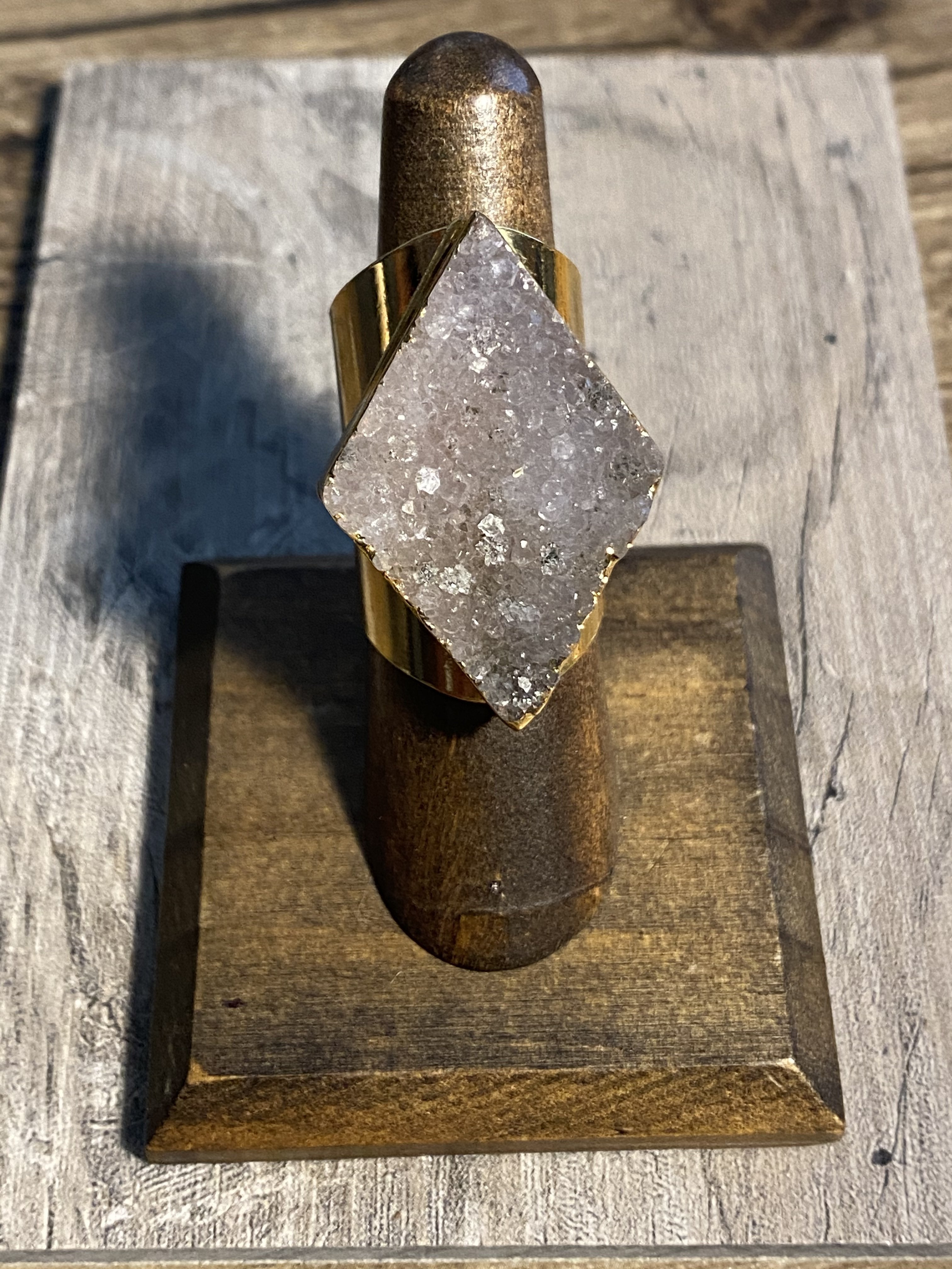 Statement Diamond Druzy Ring